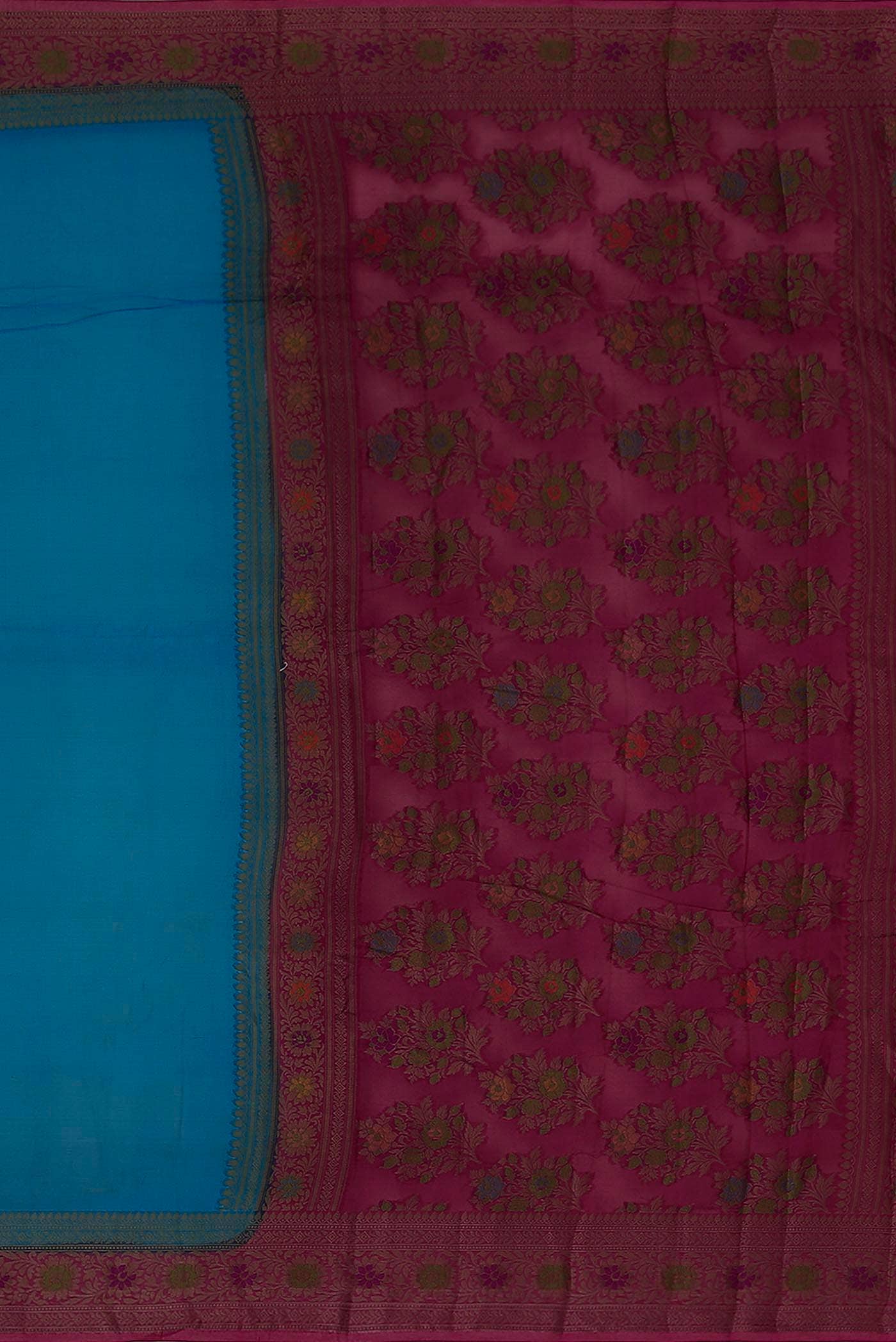Blue Banarasi Georgette Saree