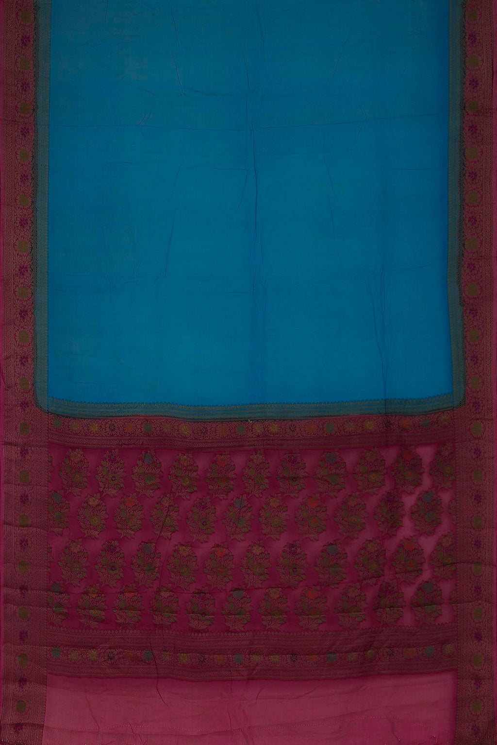 Blue Banarasi Georgette Saree