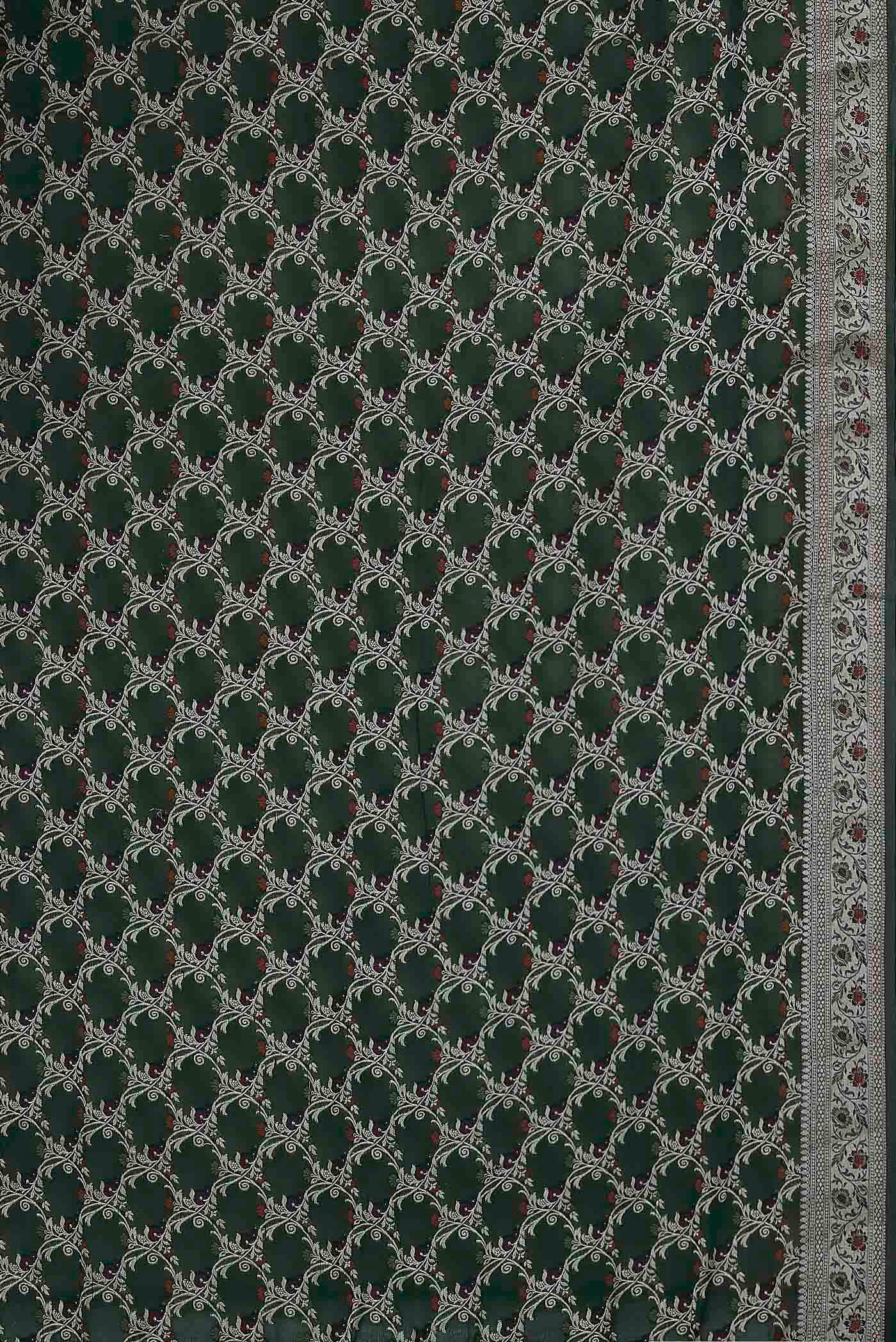 Green Banarasi Georgette Saree