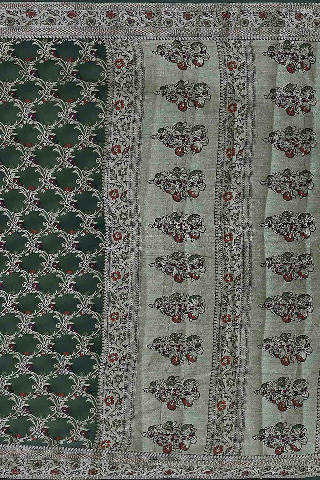 Green Banarasi Georgette Saree
