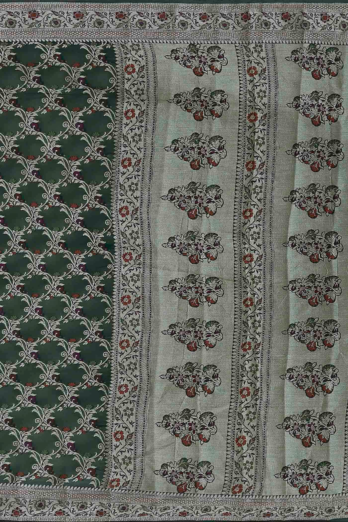 Green Banarasi Georgette Saree