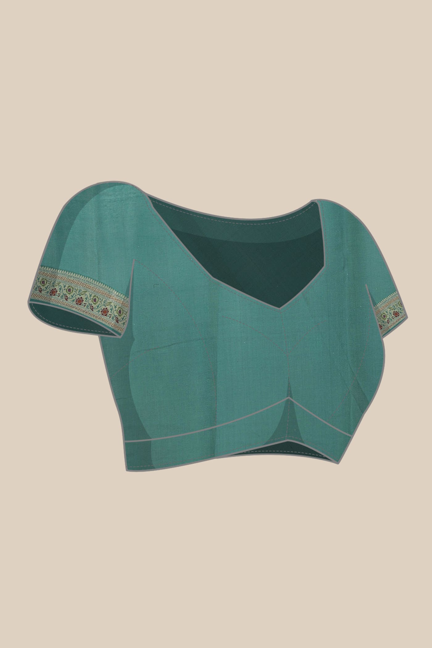 Green Banarasi Georgette Saree