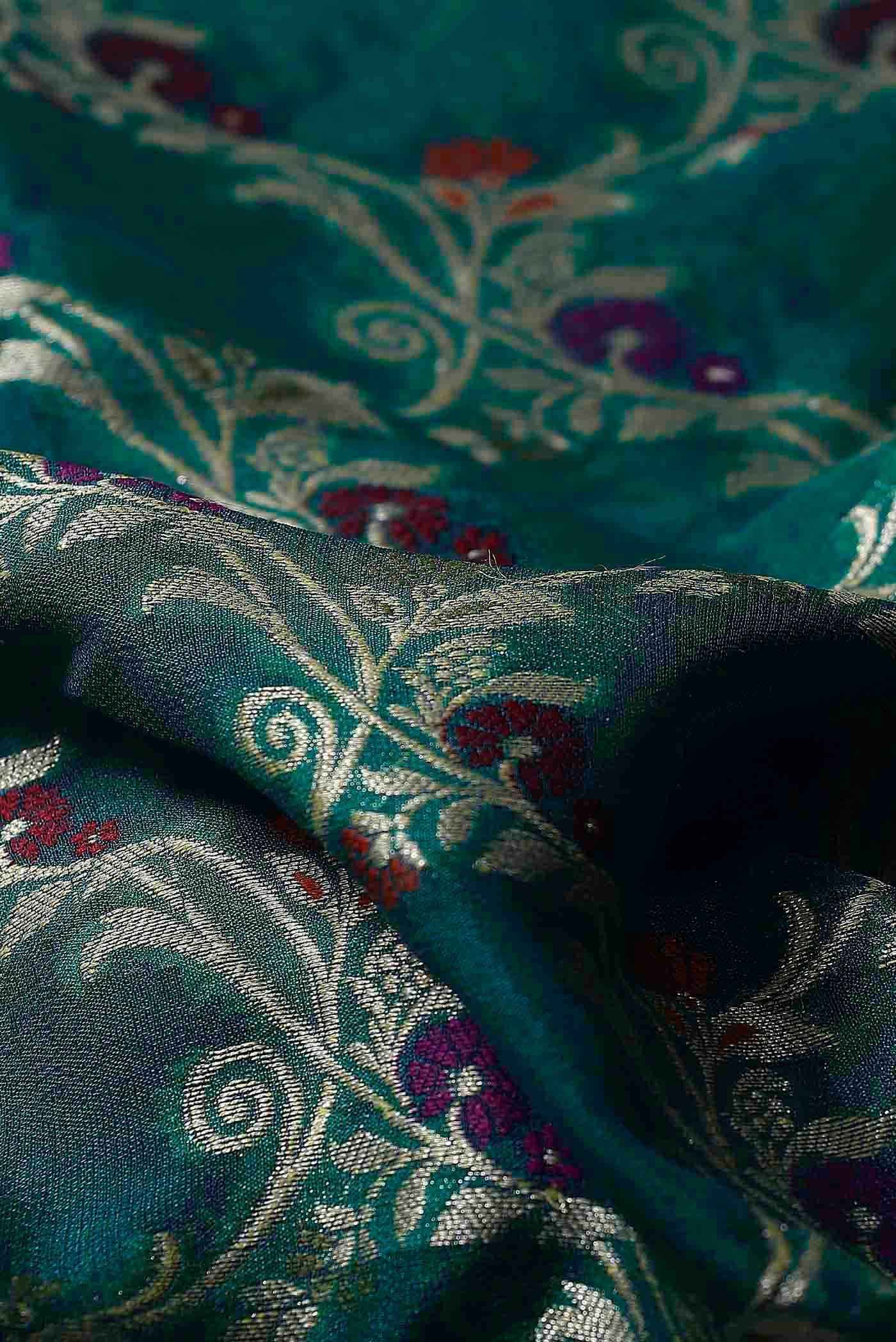 Green Banarasi Georgette Saree