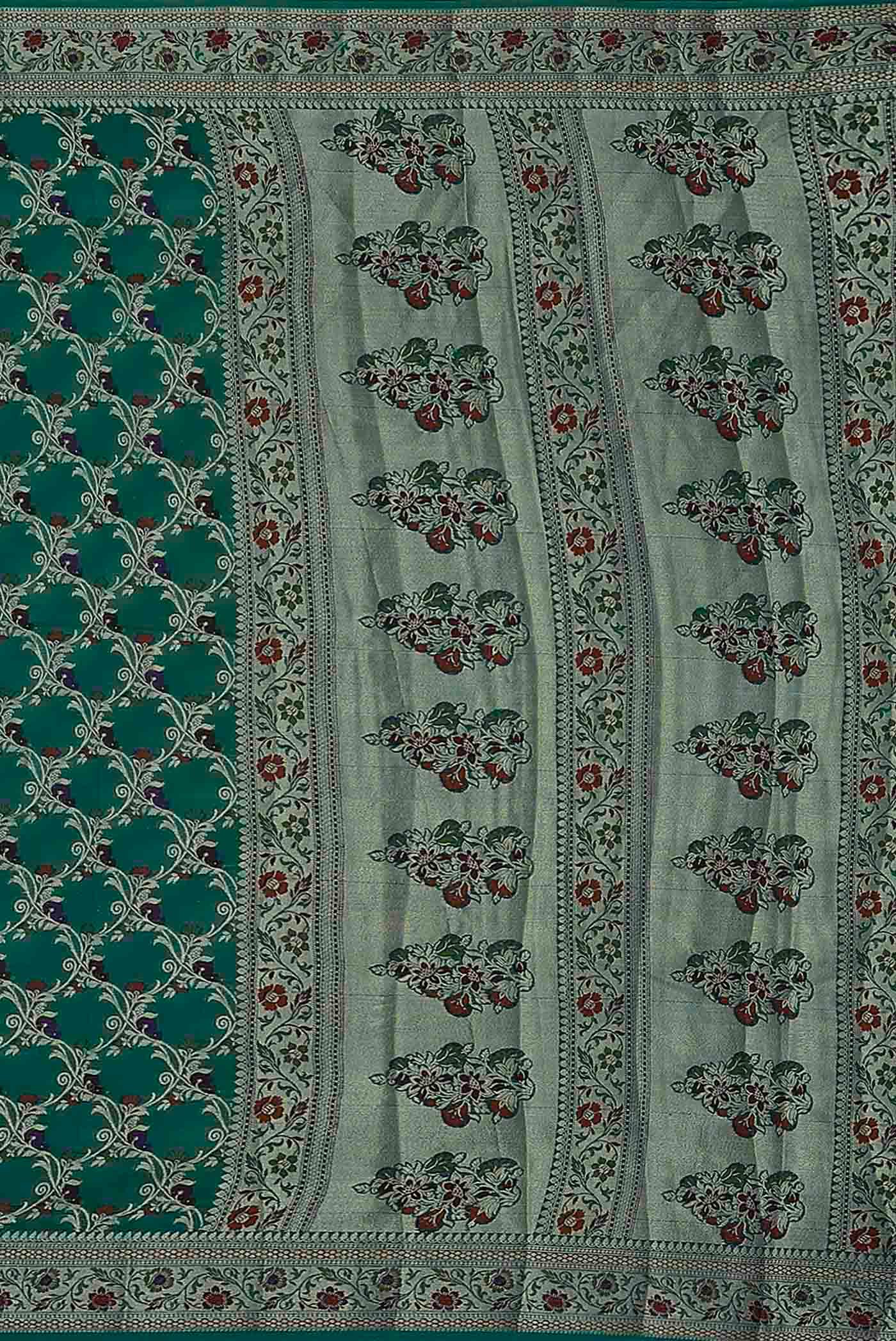Green Banarasi Georgette Saree
