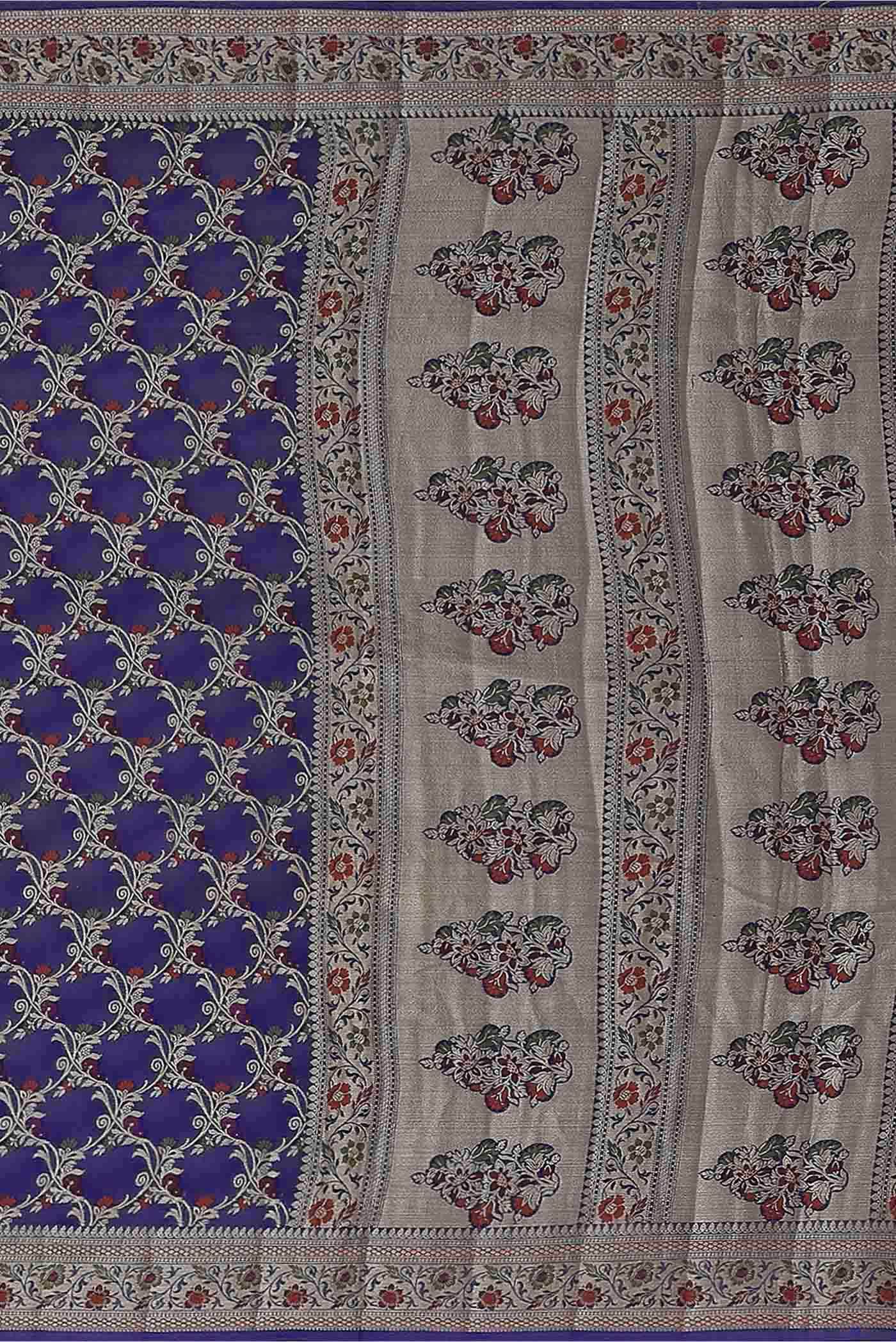 Blue Banarasi Georgette Saree