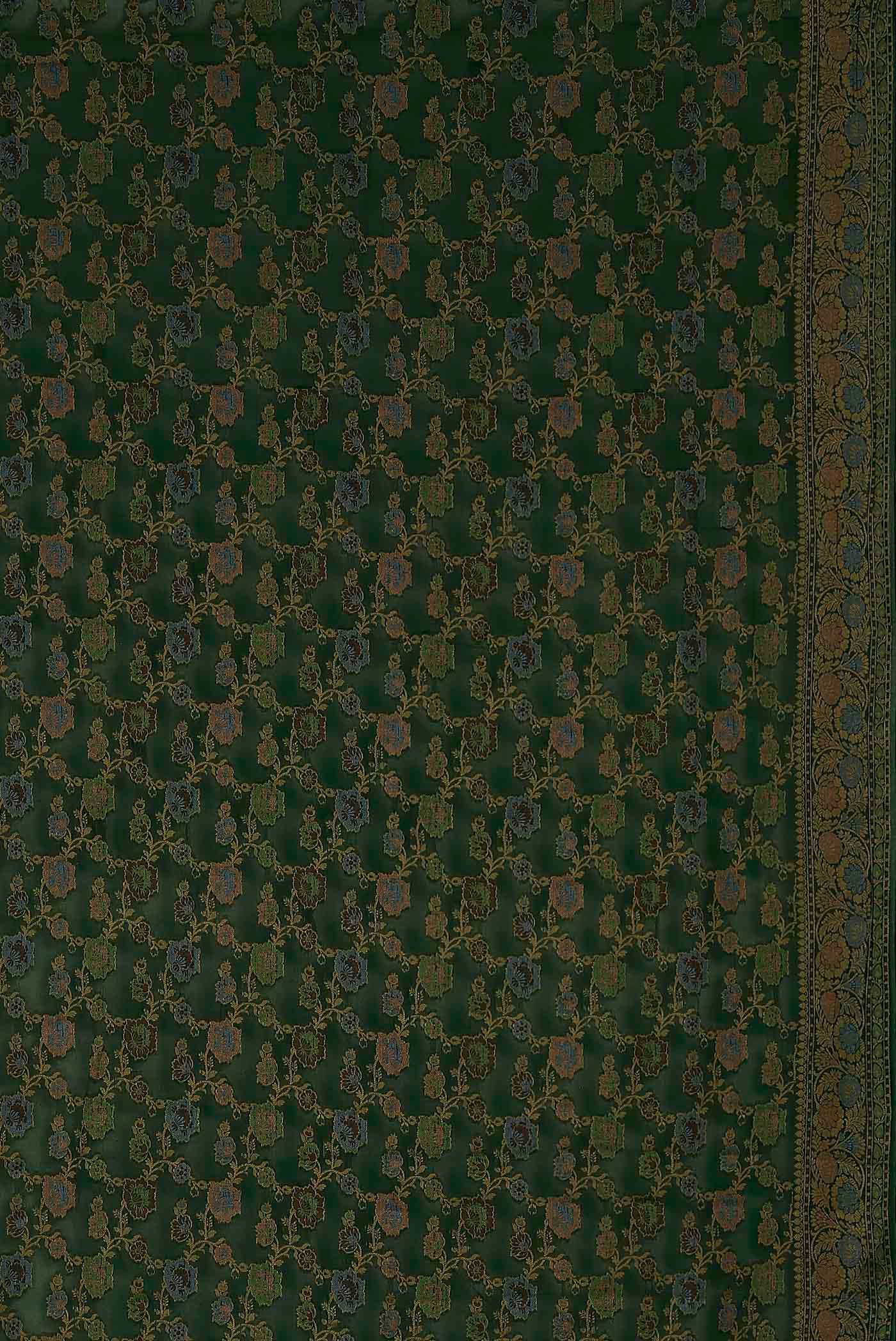 Green Banarasi Georgette Saree