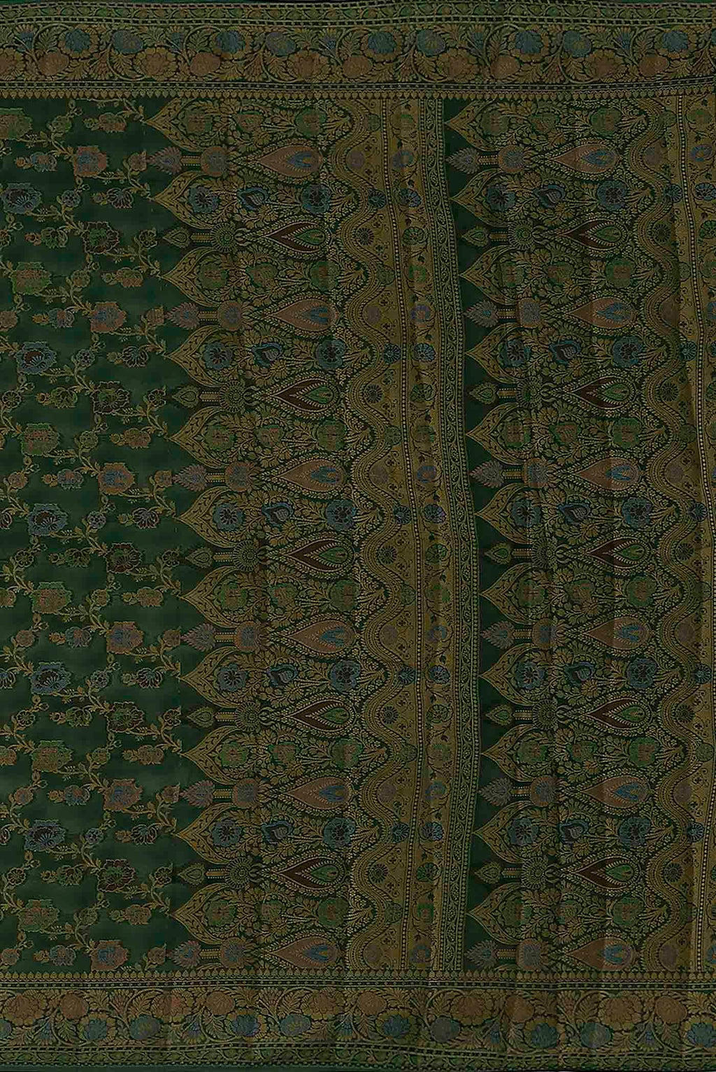 Green Banarasi Georgette Saree