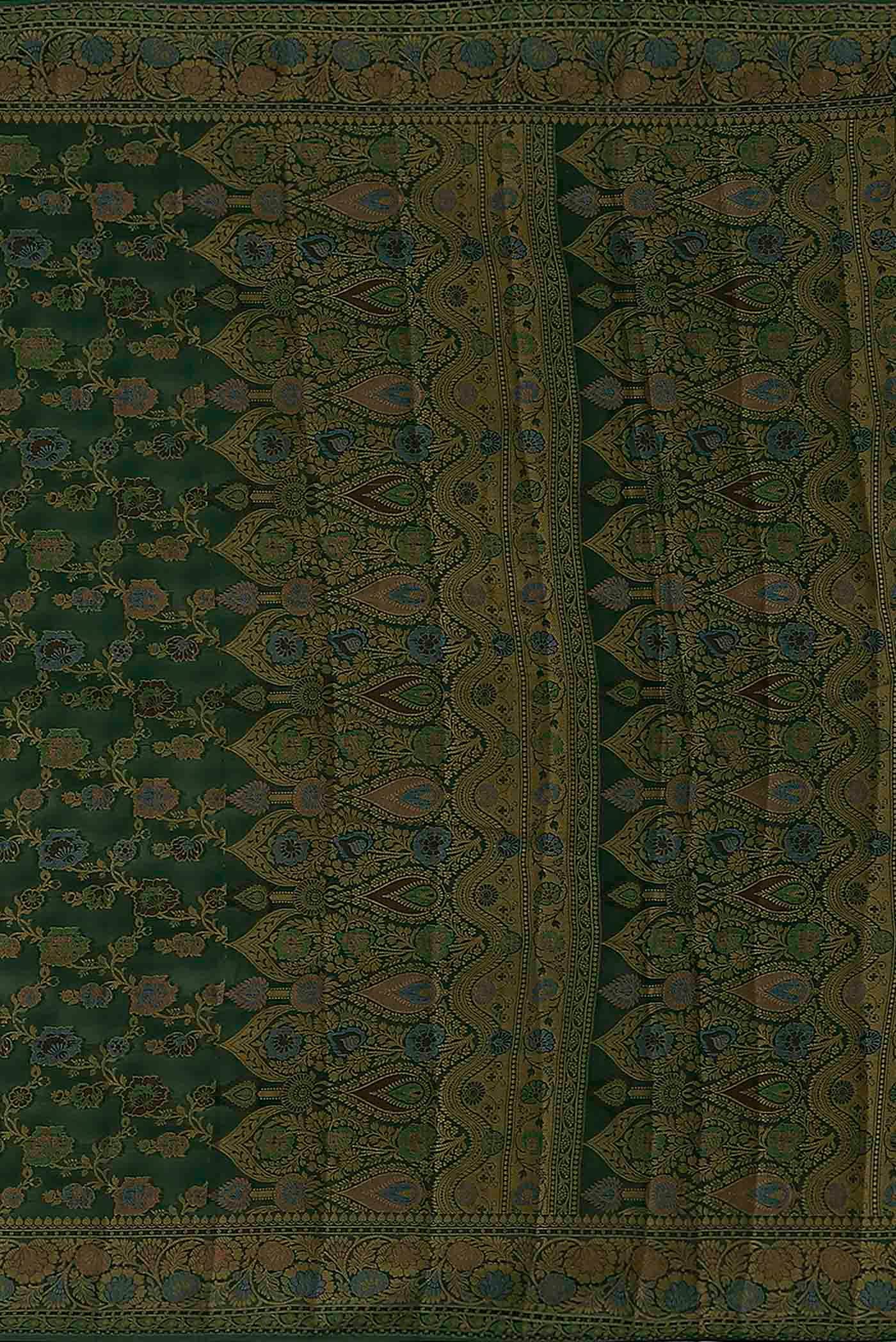 Green Banarasi Georgette Saree