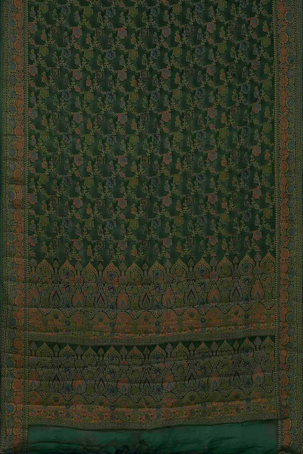 Green Banarasi Georgette Saree