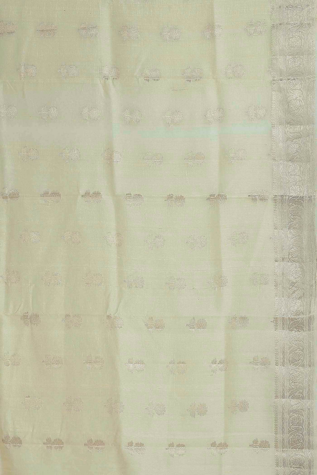 Beige Banarasi Tussar Silk Saree