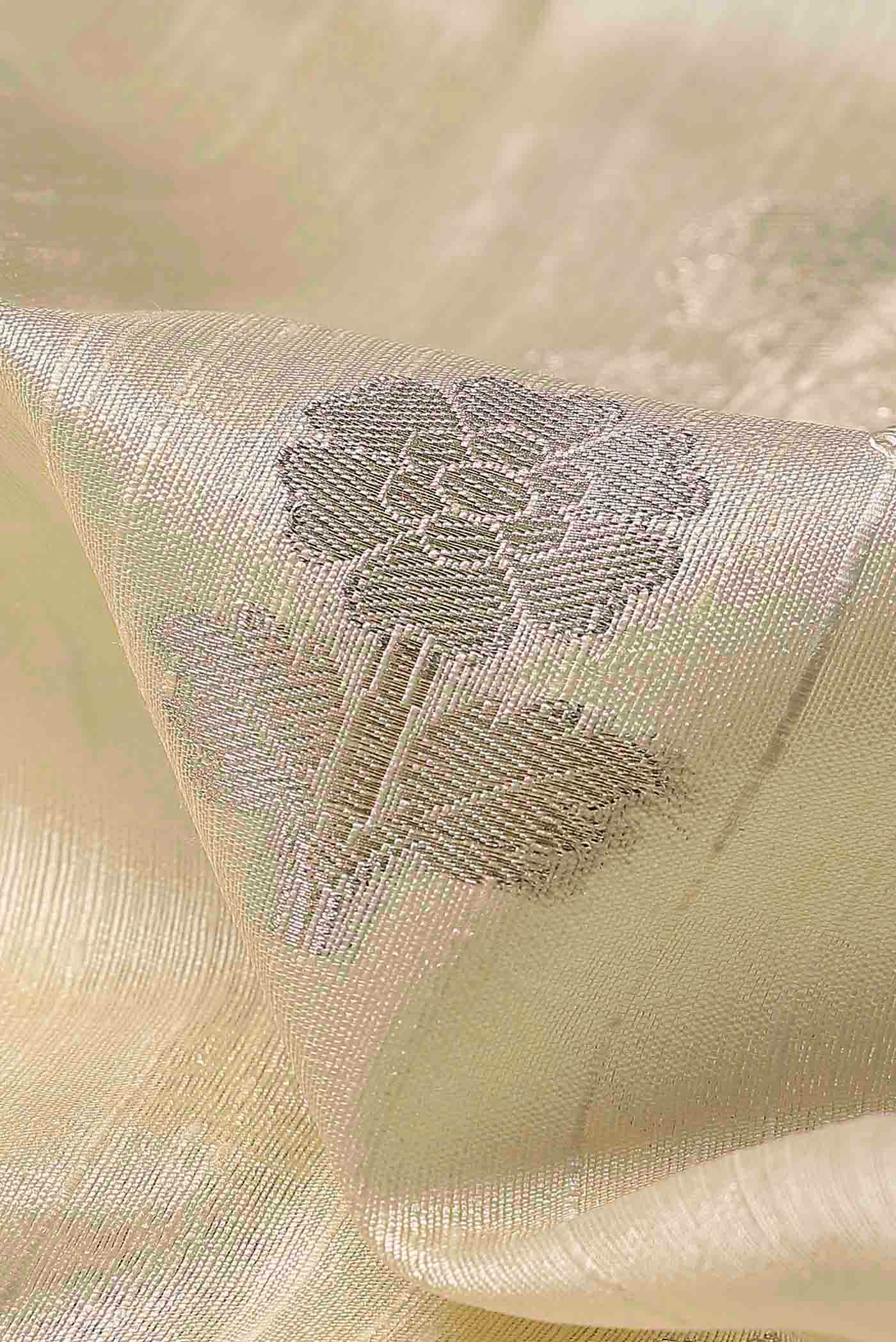 Beige Banarasi Tussar Silk Saree