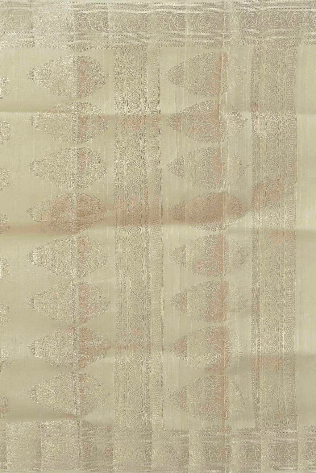 Beige Banarasi Tussar Silk Saree