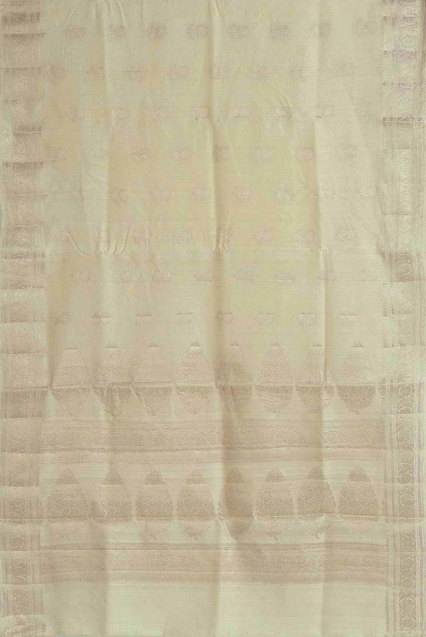Beige Banarasi Tussar Silk Saree