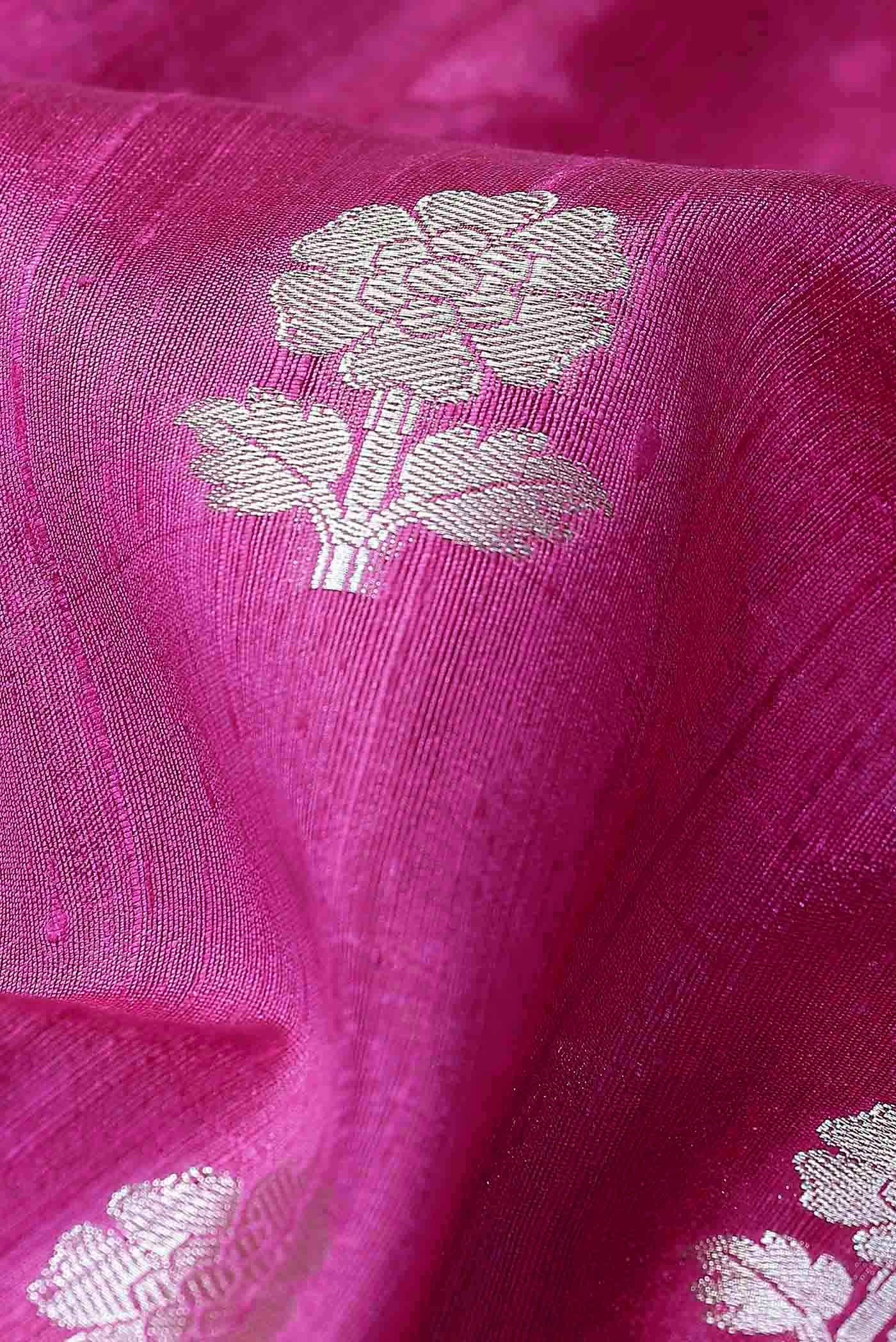 Pink Raw Silk Saree