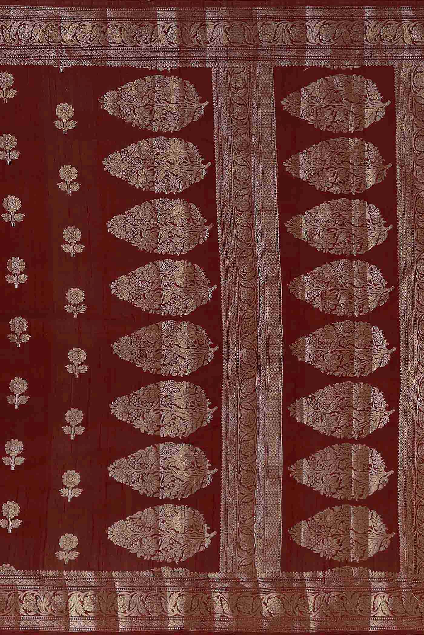 Maroon Raw Silk Saree