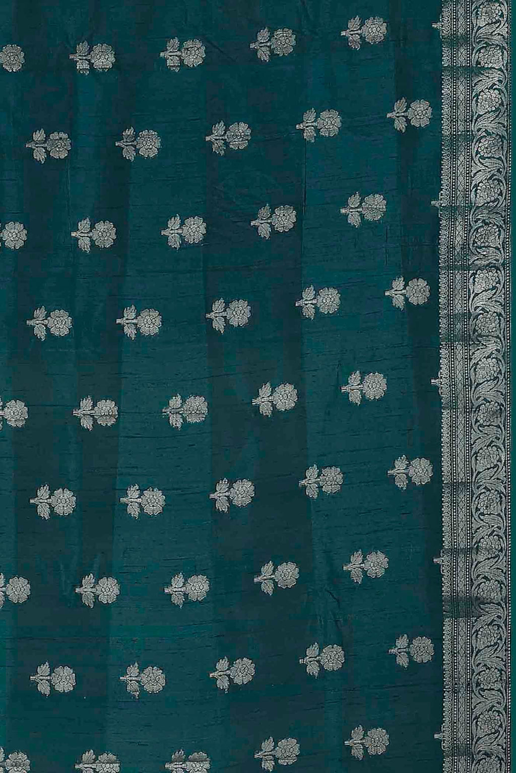 Blue Banarasi Raw Silk Saree