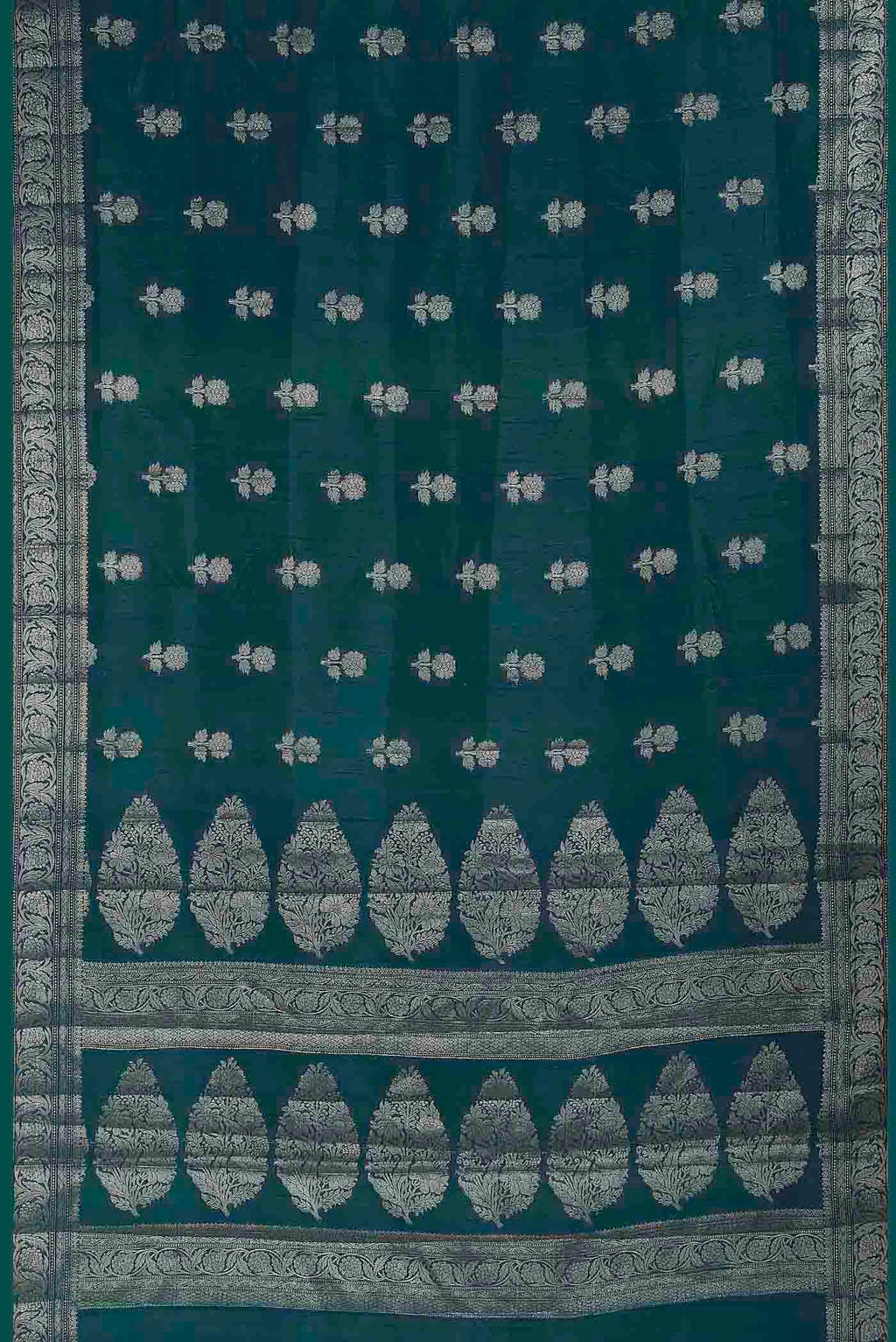 Blue Banarasi Raw Silk Saree