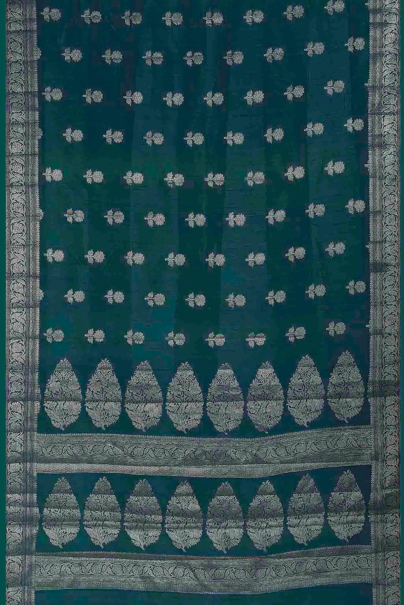 Blue Banarasi Raw Silk Saree