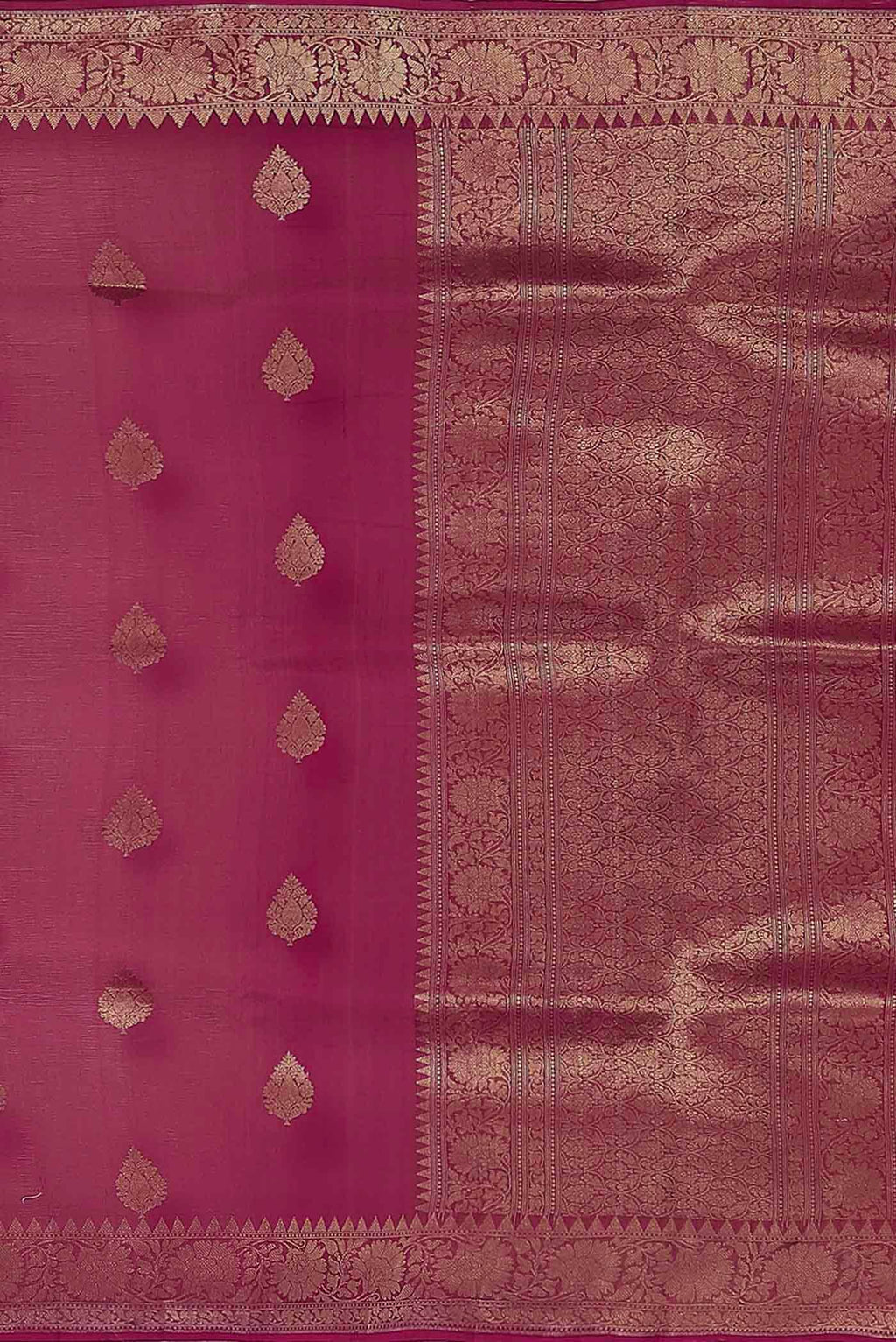 Pink Organza Silk Saree