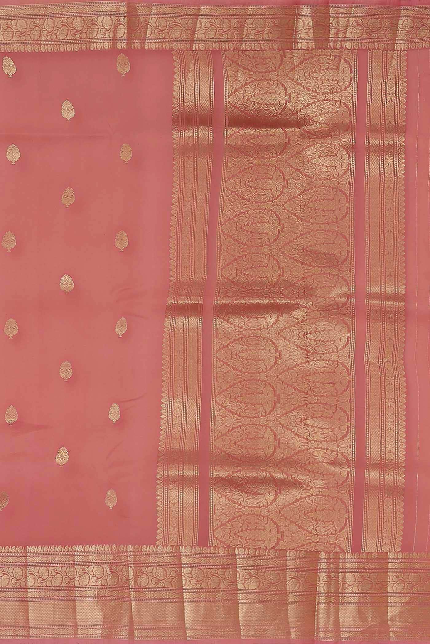 Pink Organza Silk Saree