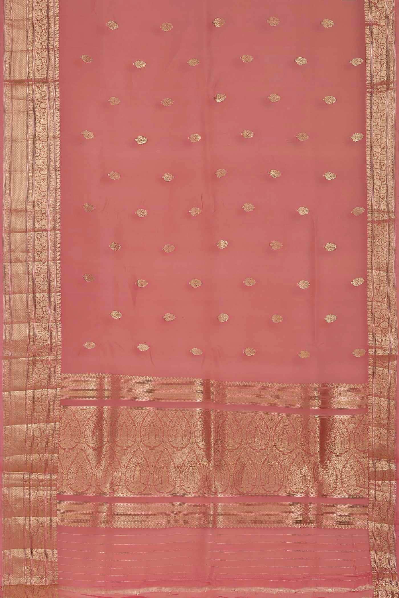 Pink Organza Silk Saree