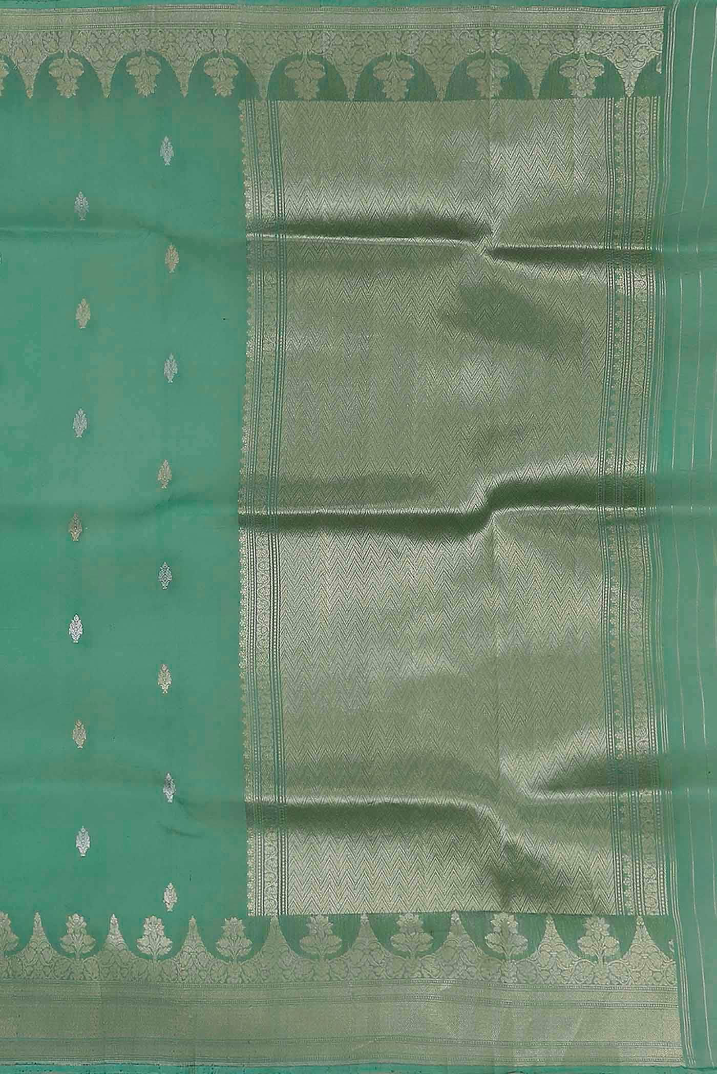 Green Organza Silk Saree