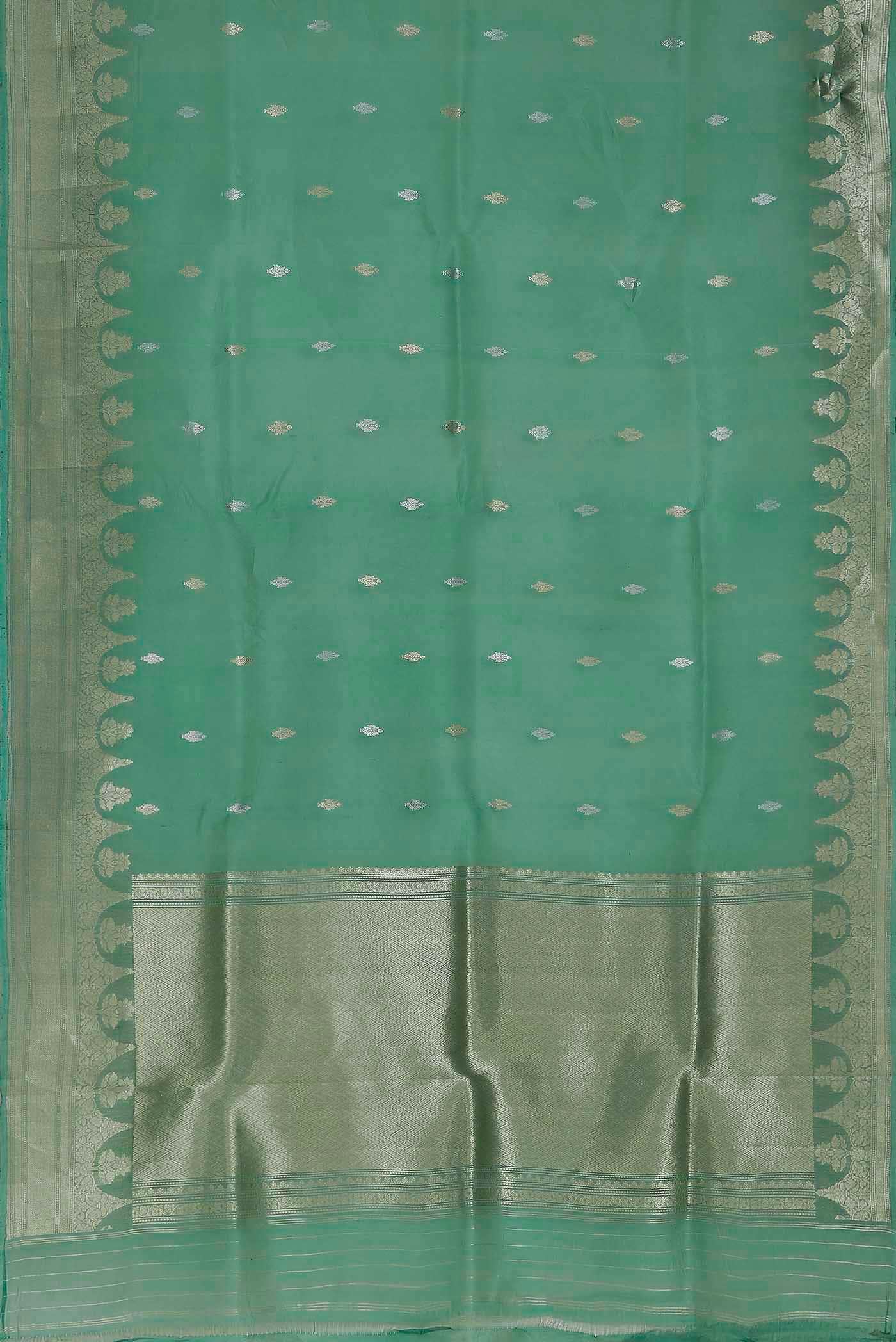 Green Organza Silk Saree