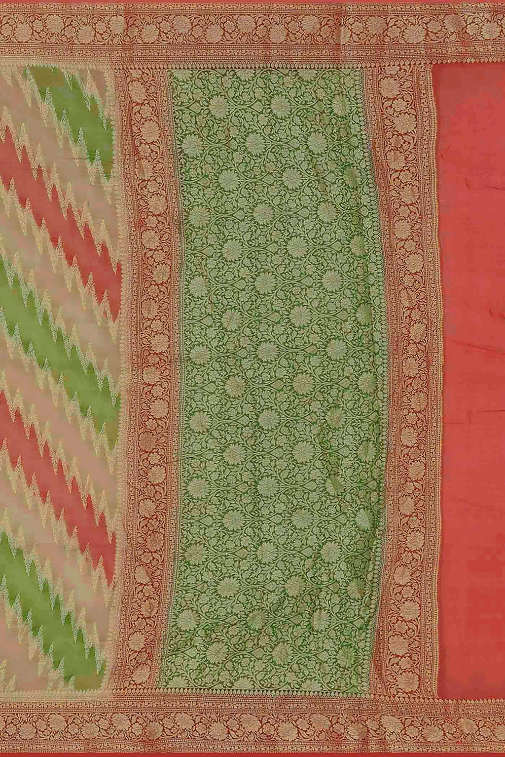 Beige Banarasi Georgette Saree