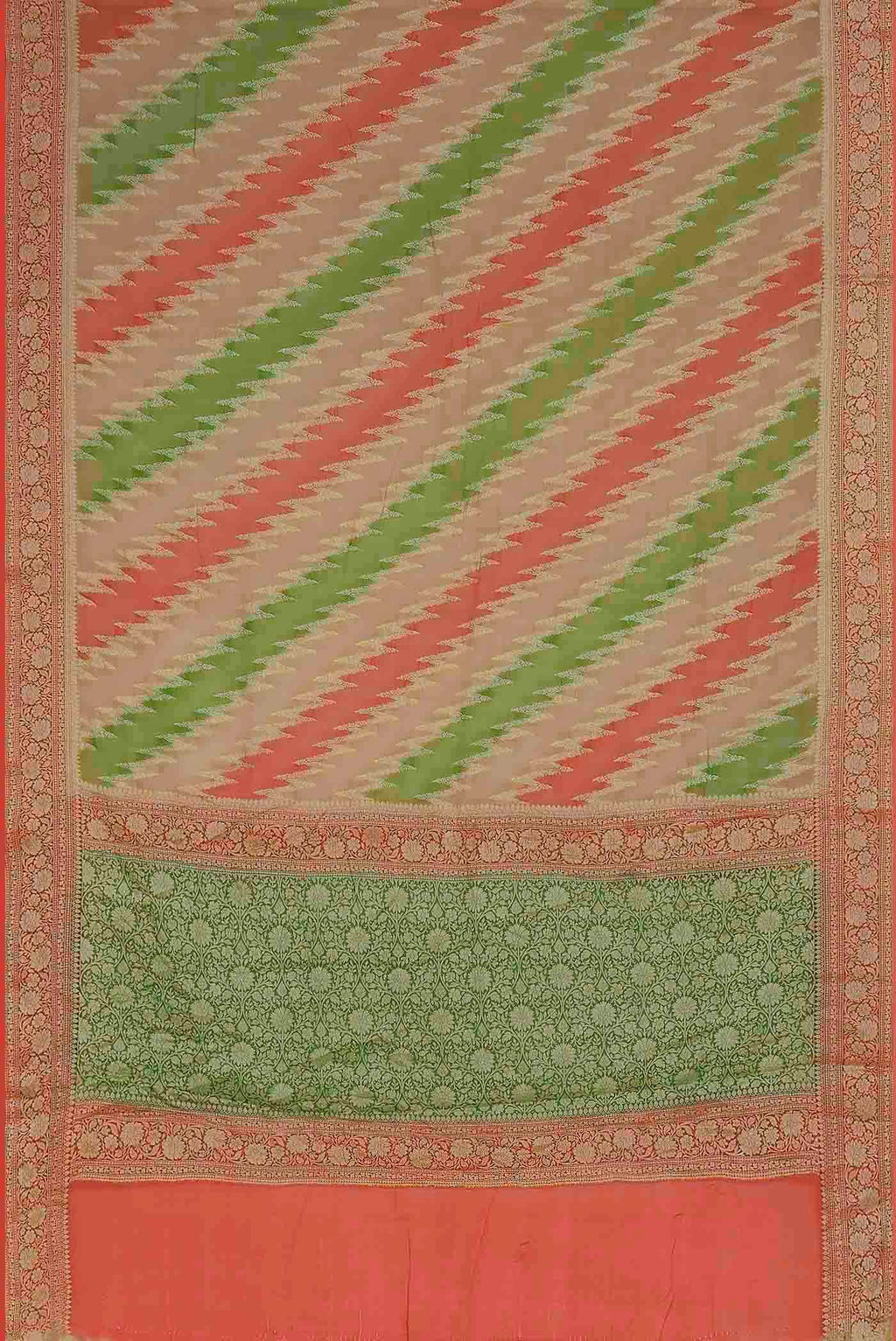 Beige Banarasi Georgette Saree