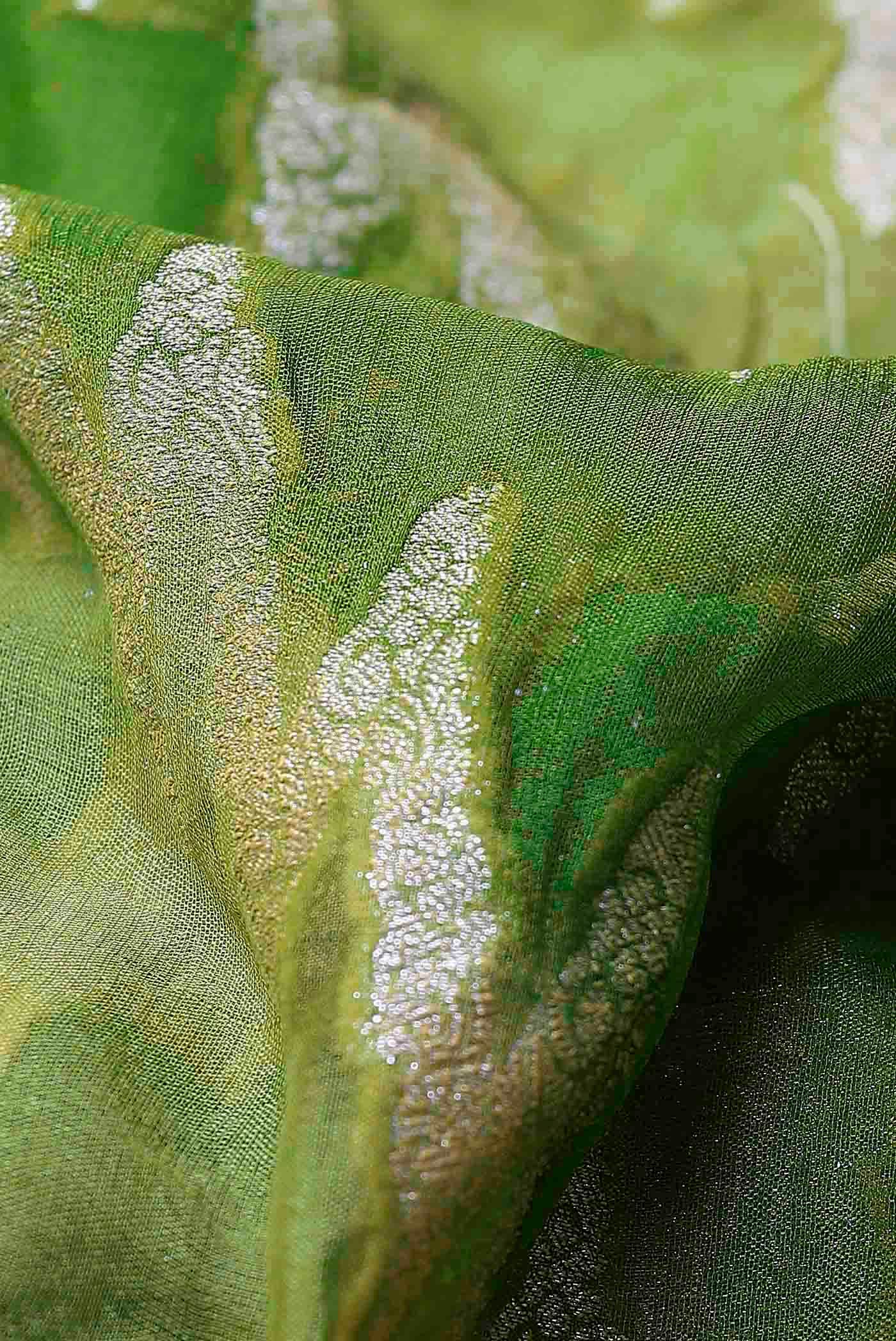 Green Banarasi Georgette Saree
