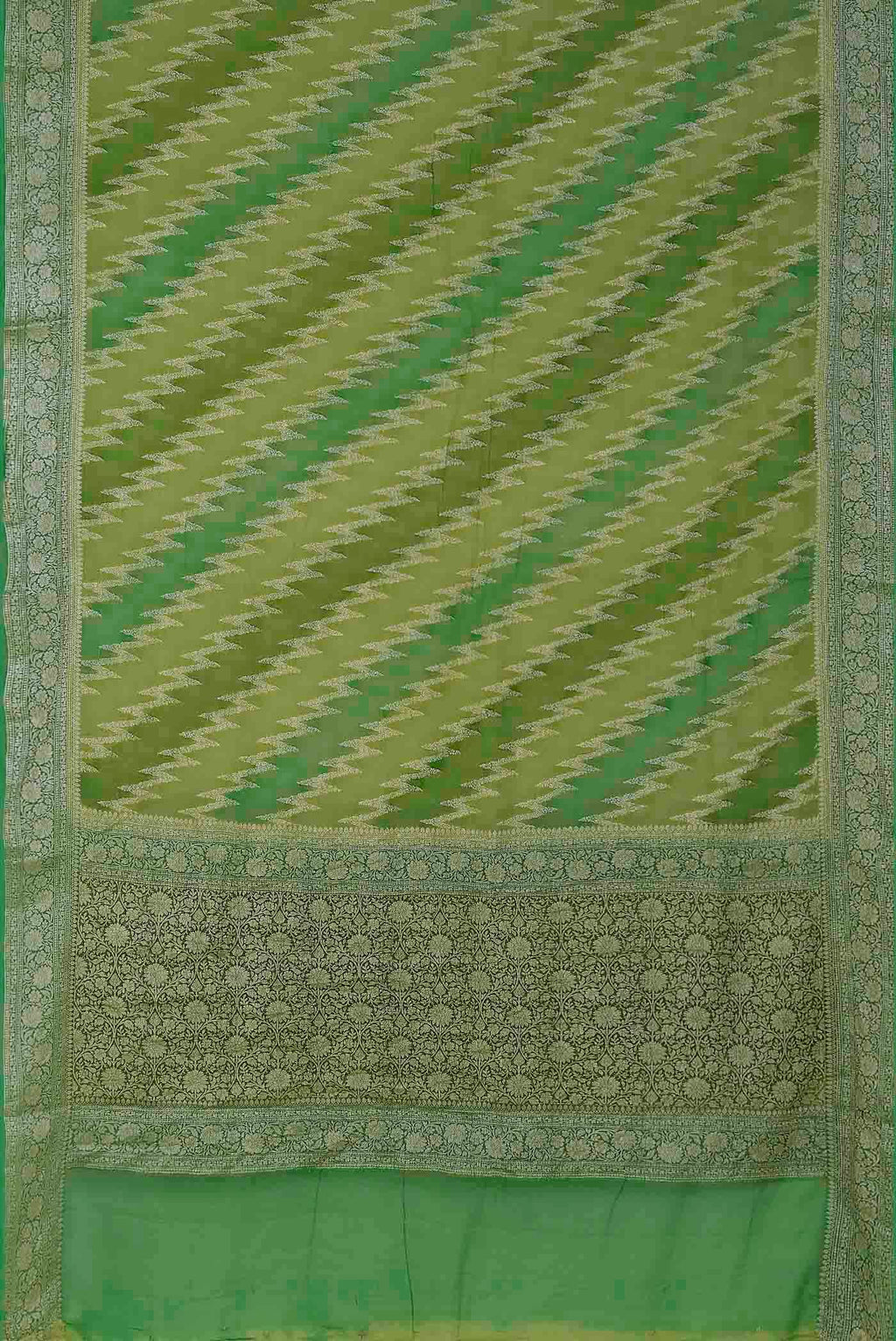 Green Banarasi Georgette Saree