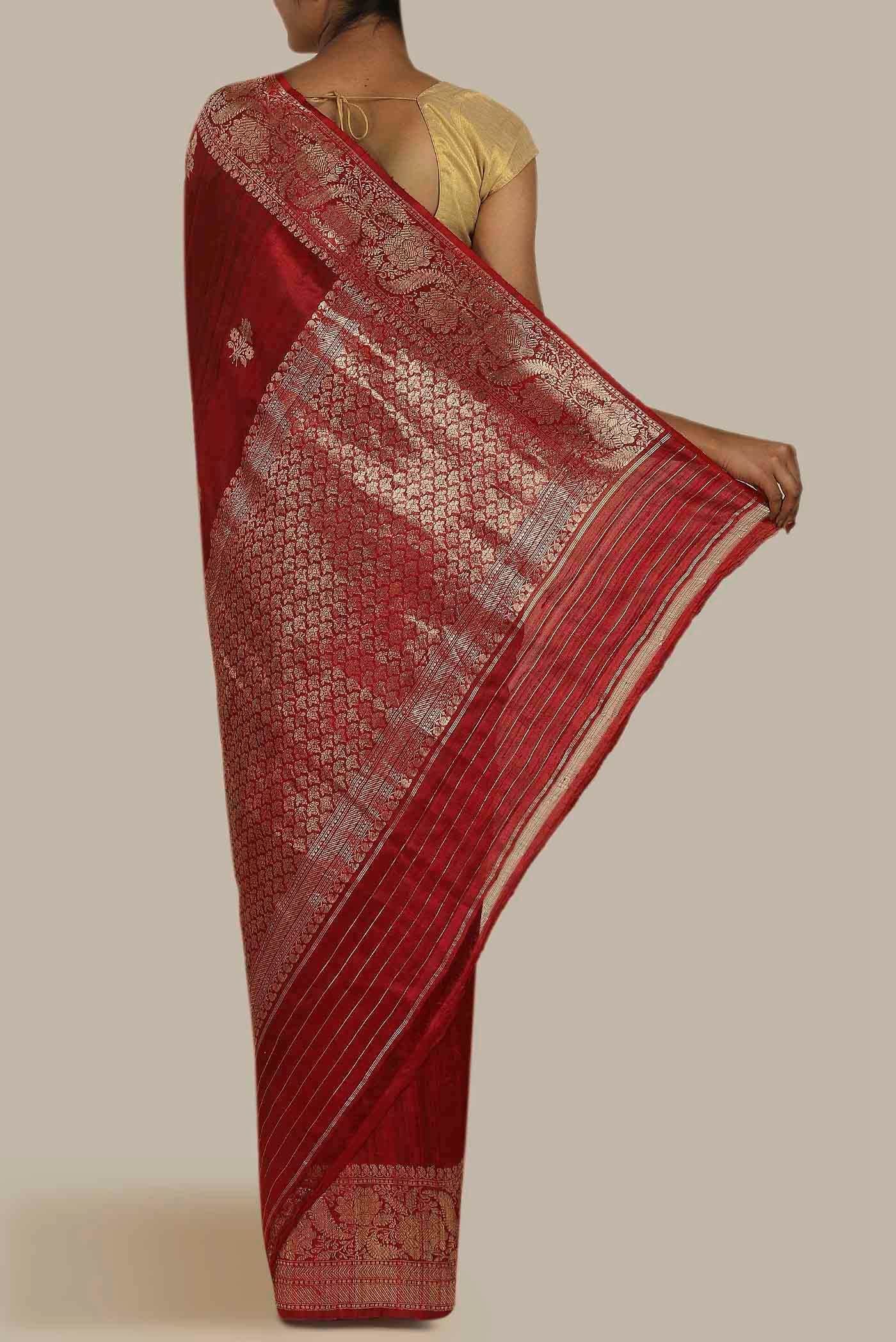 Red Raw Silk Saree