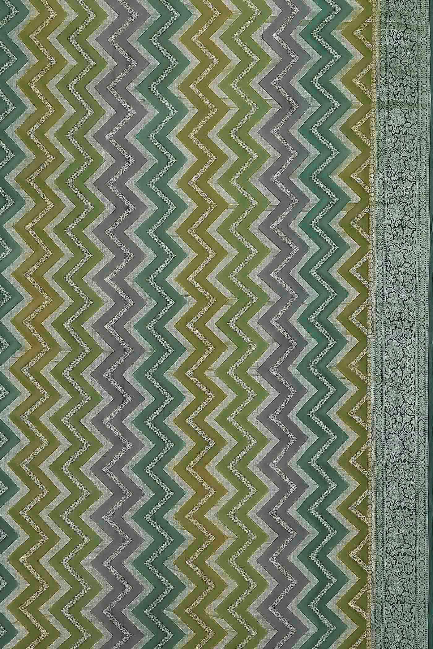 Green Banarasi Georgette Saree