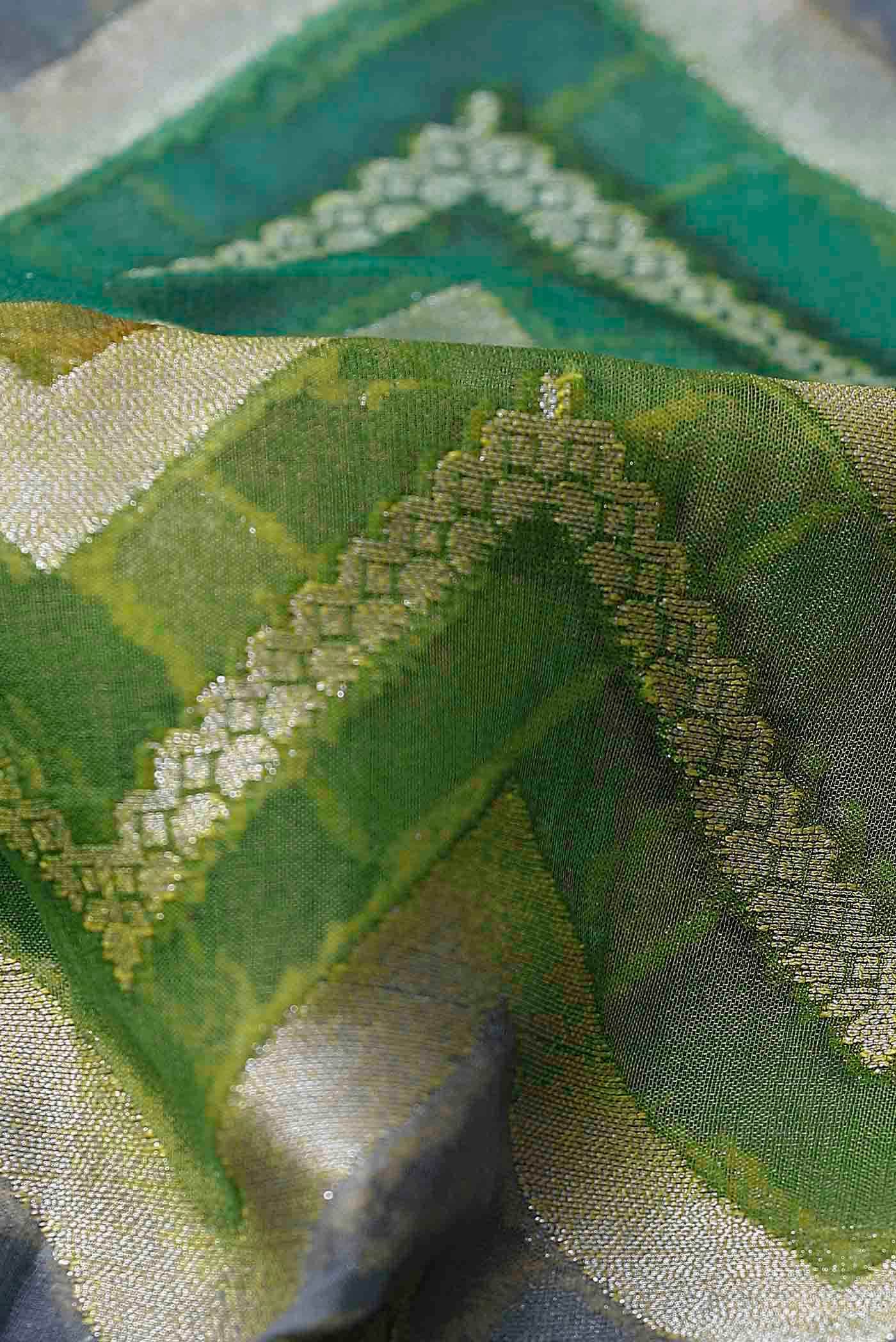 Green Banarasi Georgette Saree