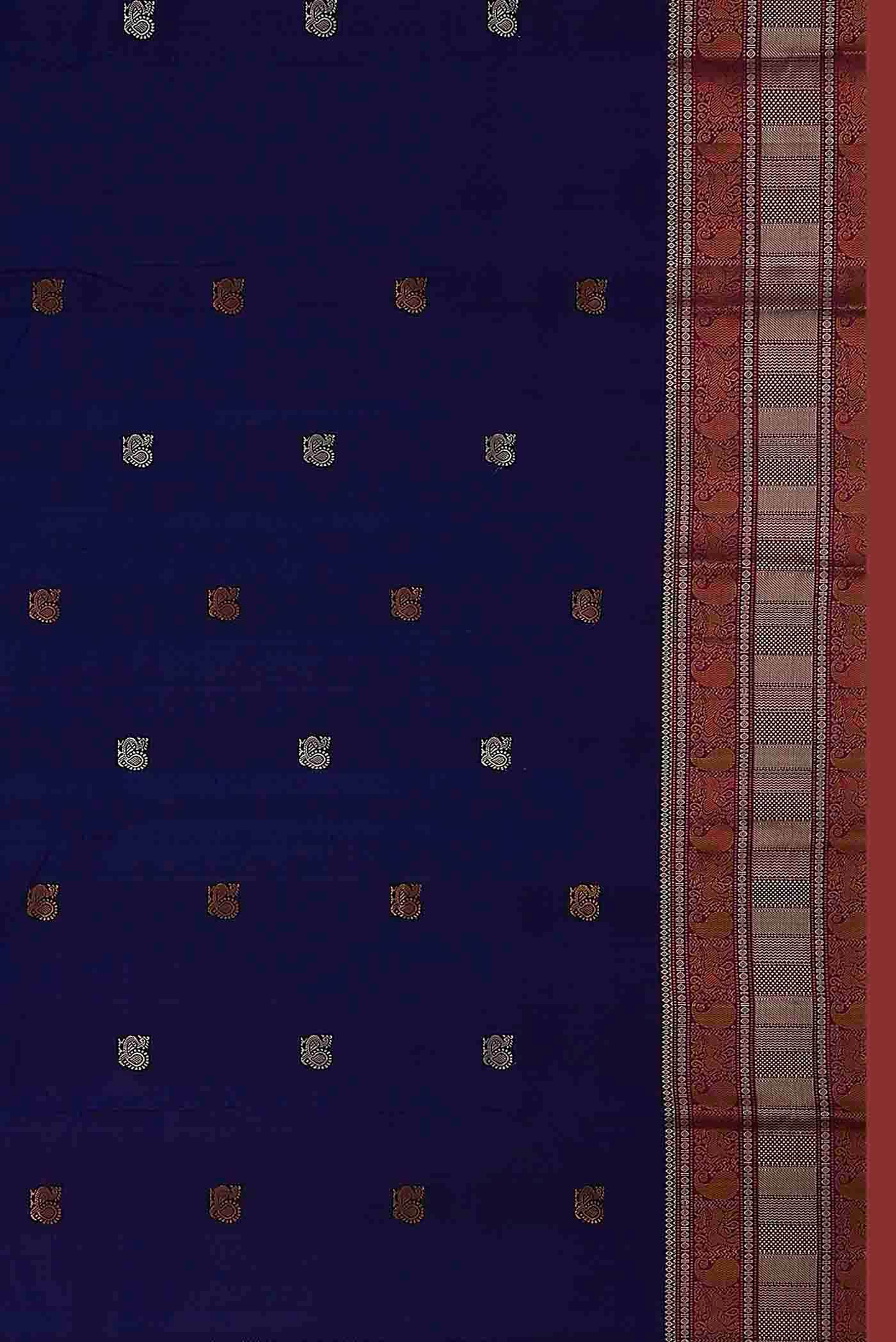 Blue Kanchipuram Silk Saree