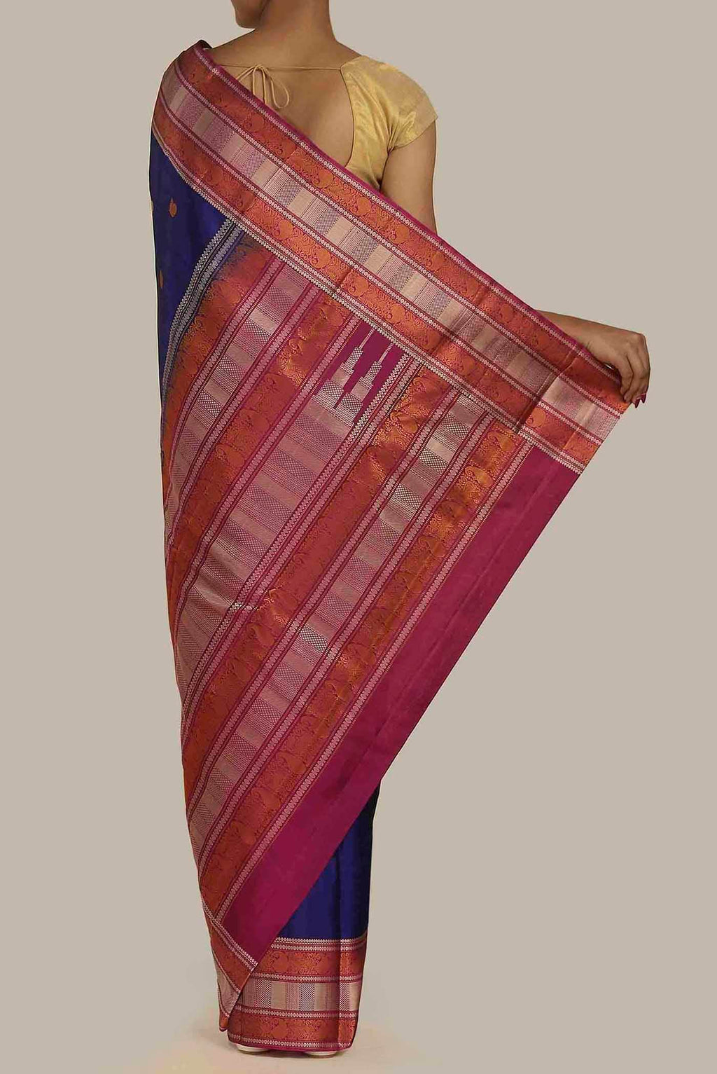 Blue Kanchipuram Silk Saree