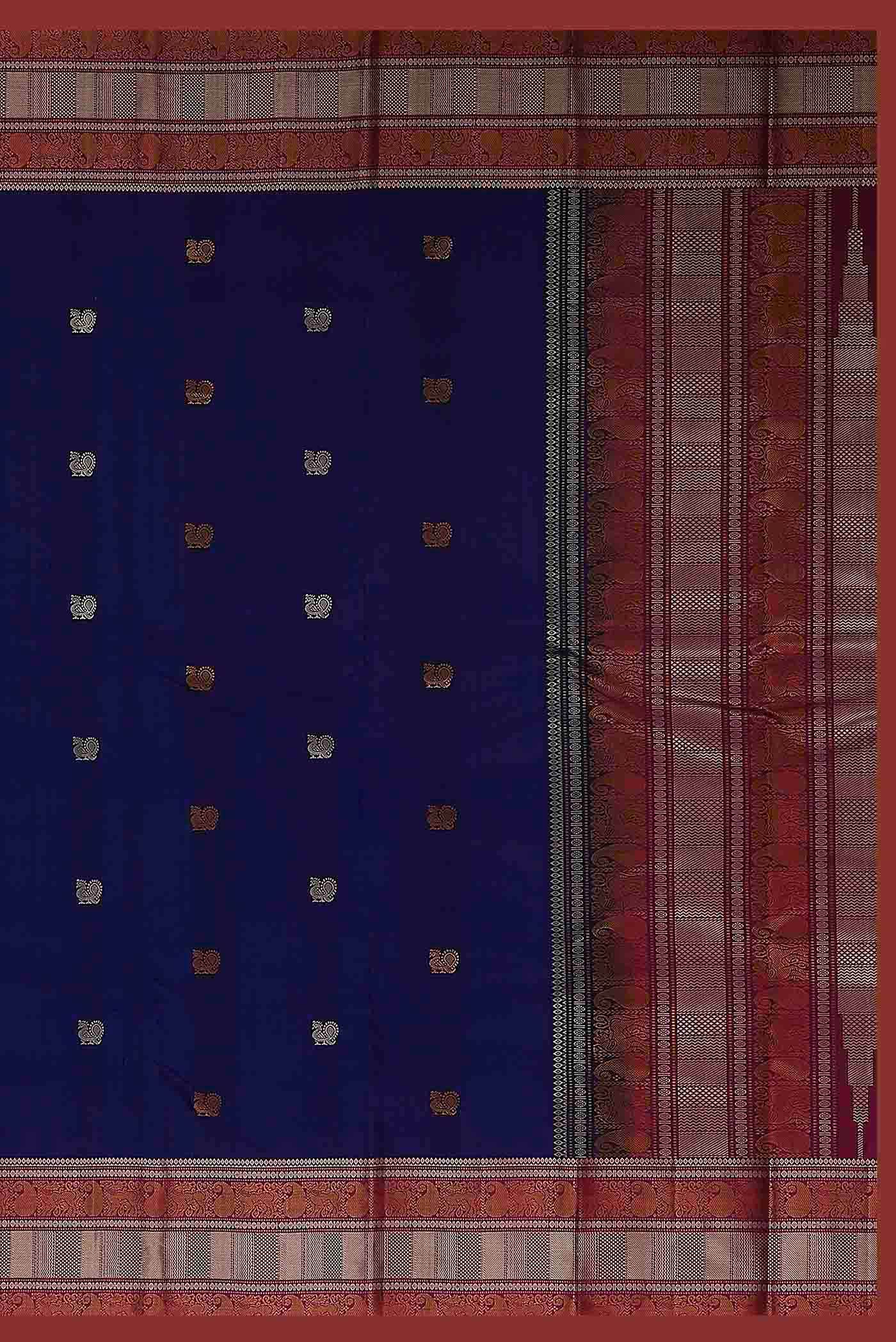 Blue Kanchipuram Silk Saree