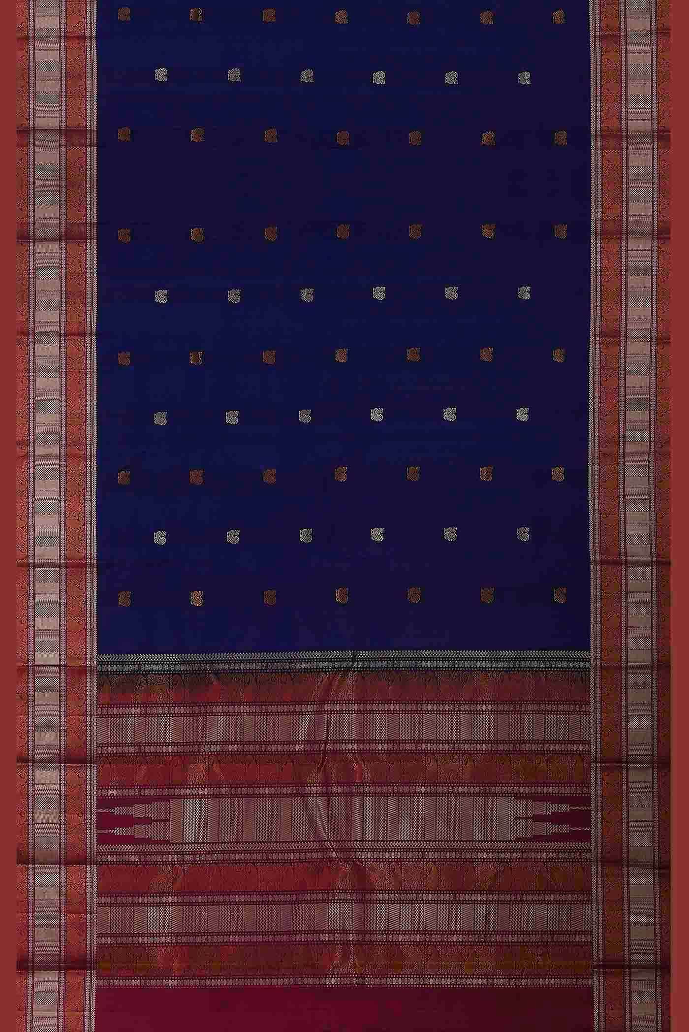 Blue Kanchipuram Silk Saree