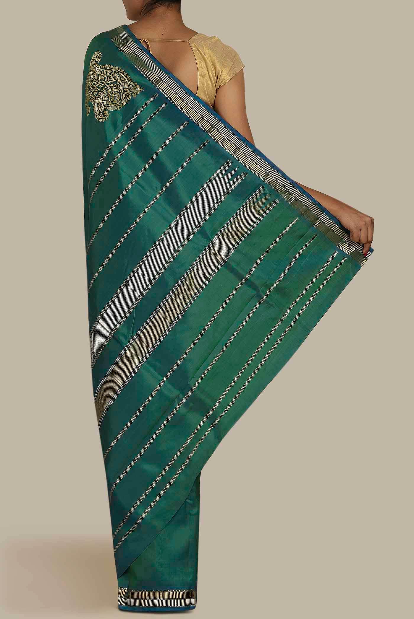 Blue Kanchipuram Silk Saree