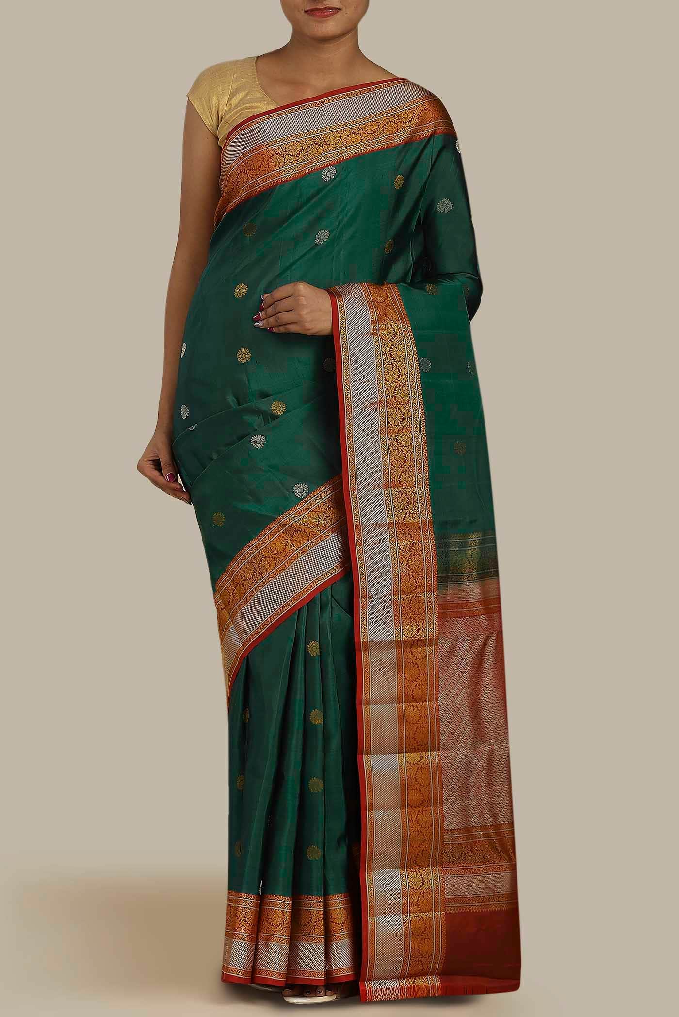 Green Kanchipuram Silk Saree