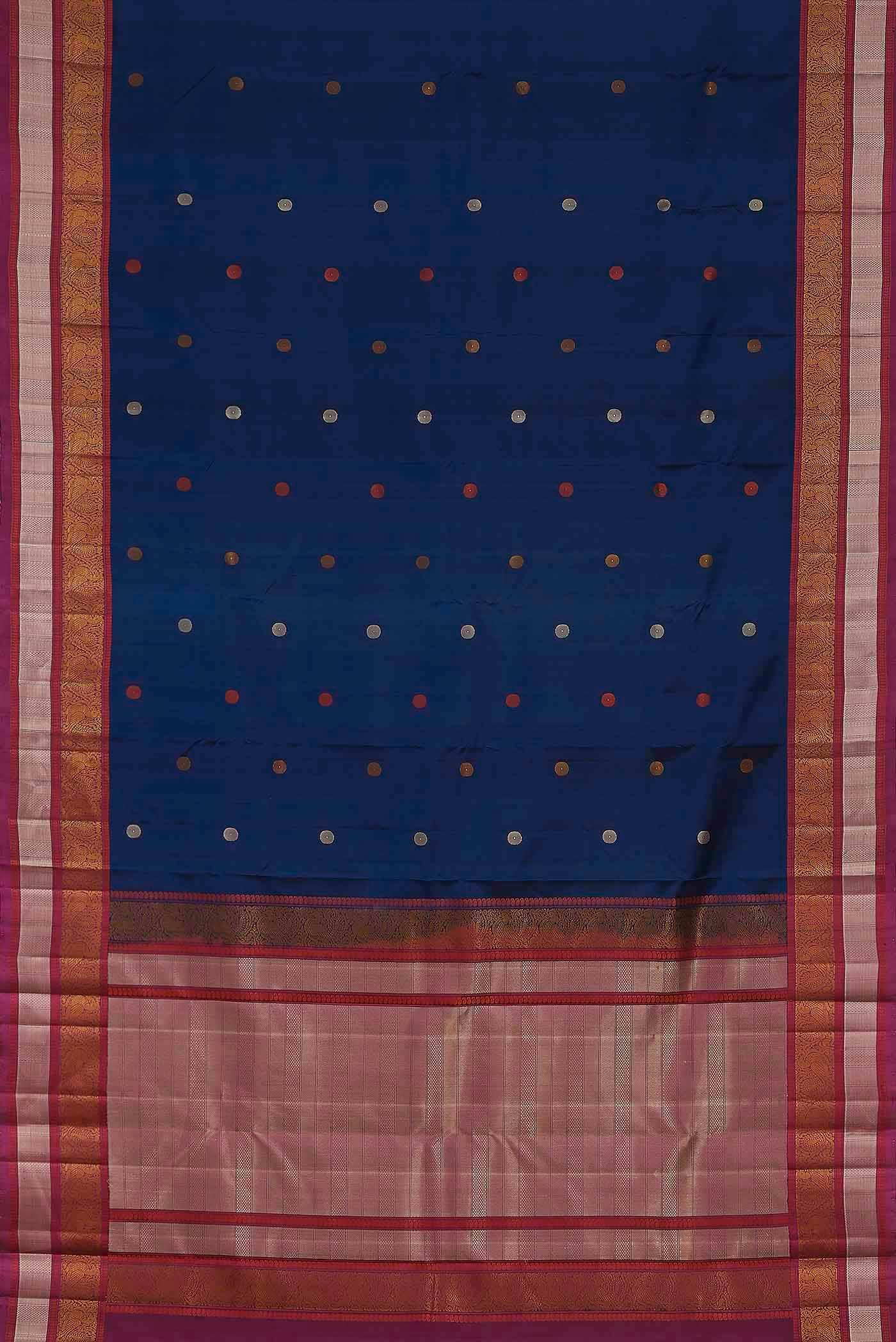 Blue Kanchipuram Silk Saree