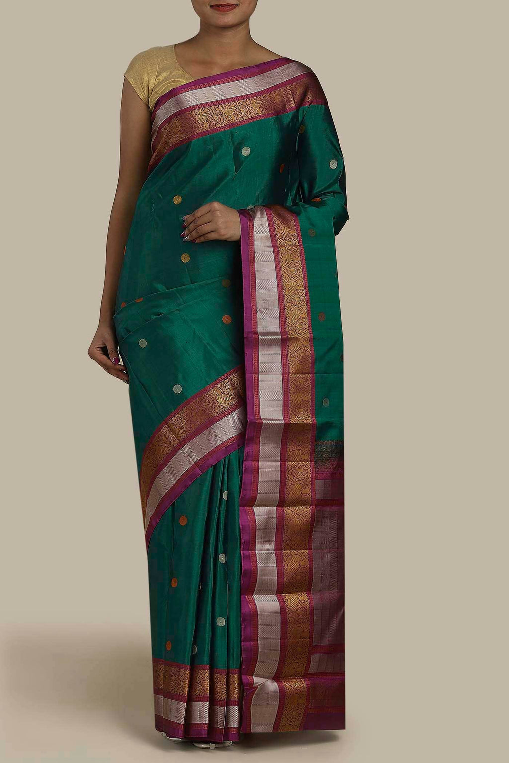 Green Kanchipuram Silk Saree