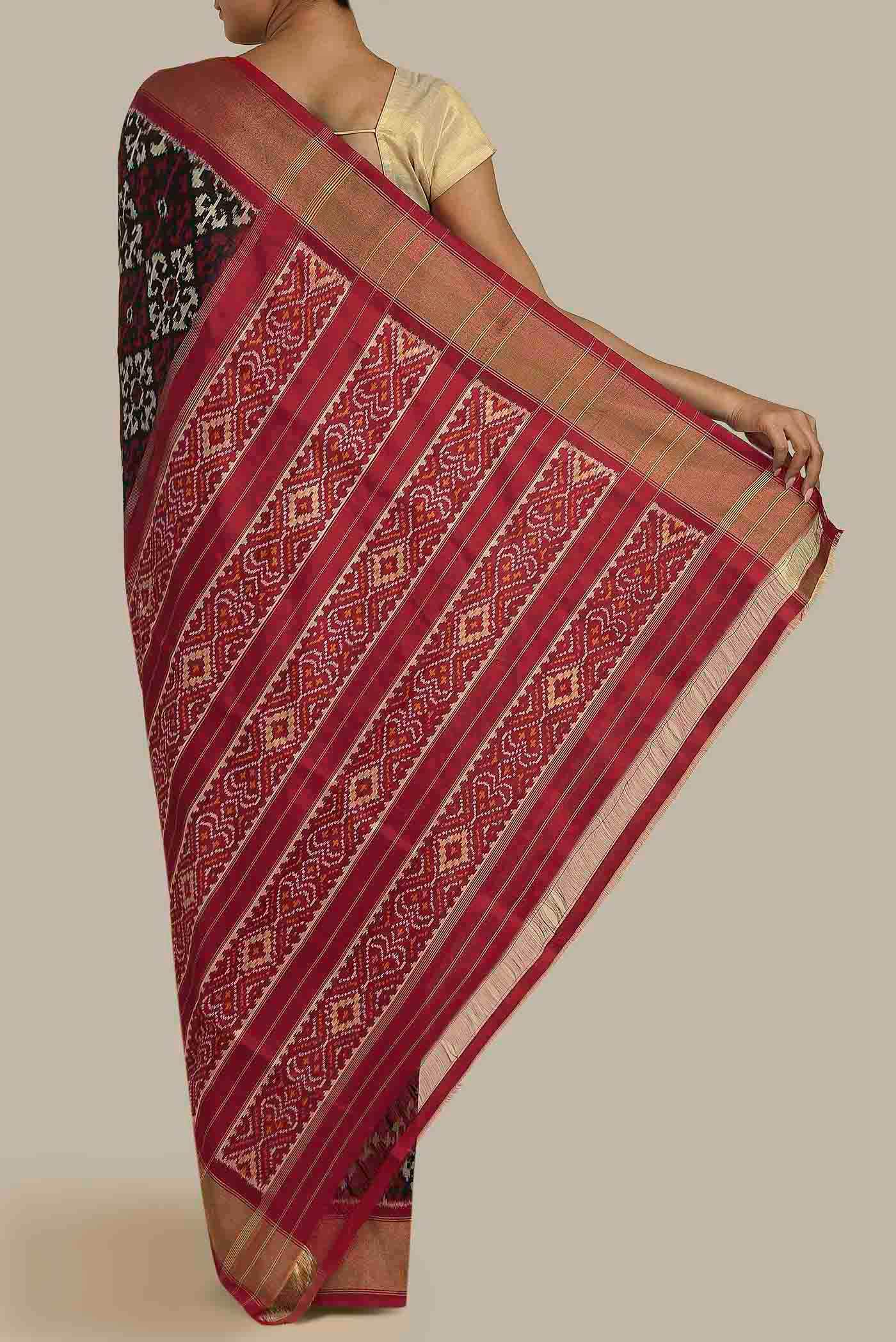 Black Pochampally Silk Saree