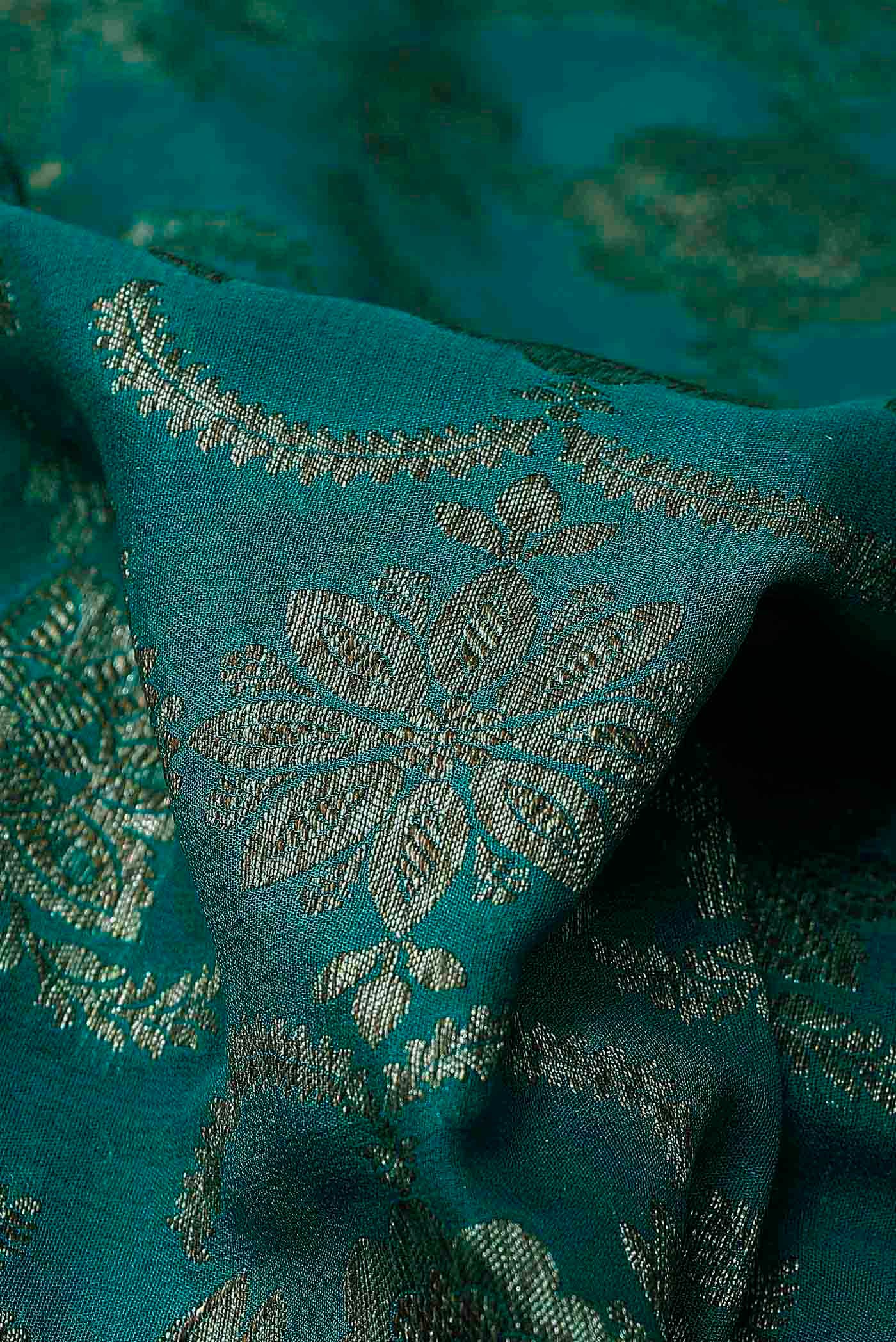 Blue Banarasi Georgette Saree