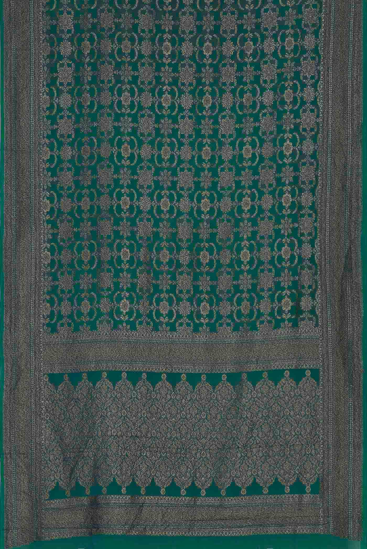 Blue Banarasi Georgette Saree
