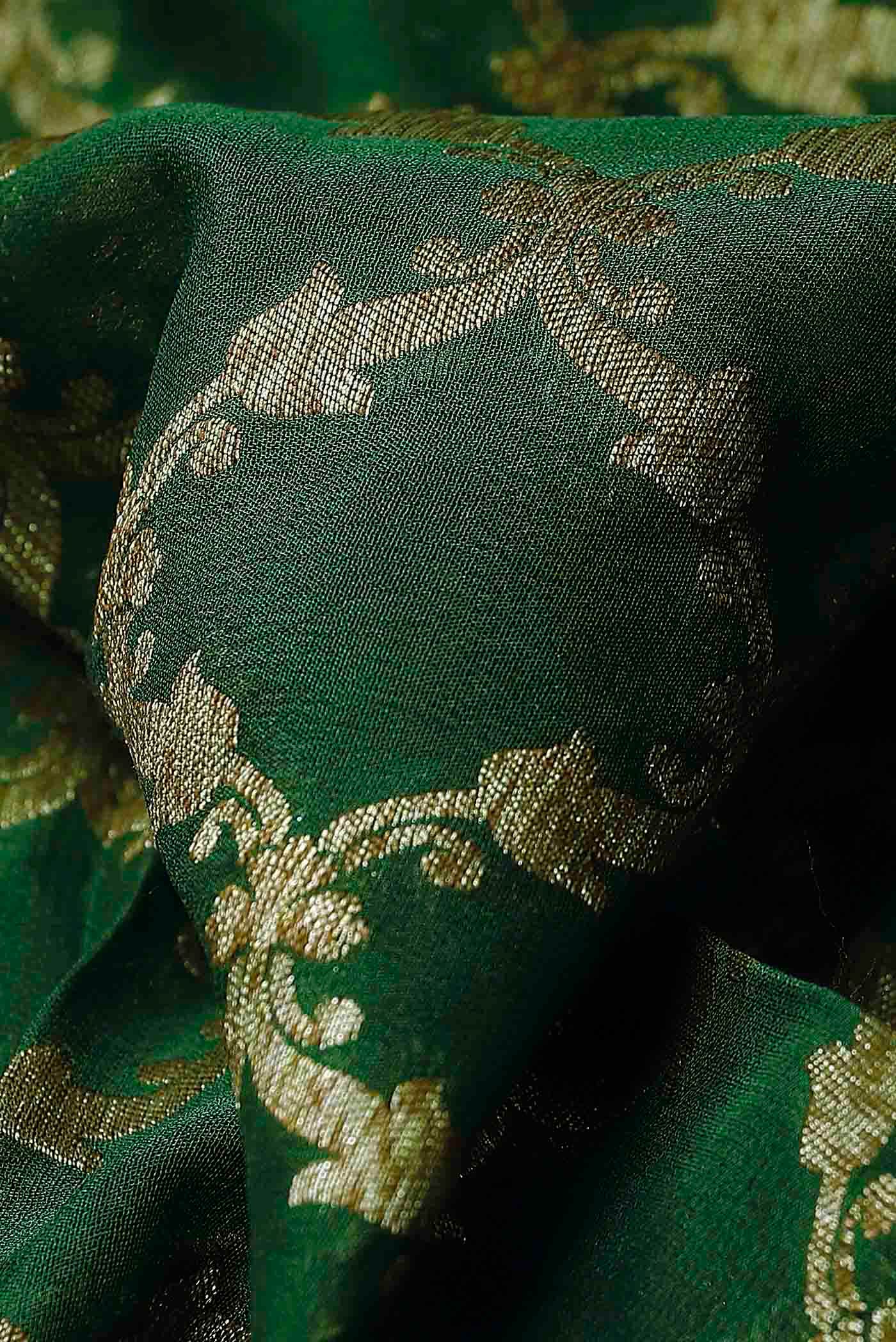 Green Banarasi Georgette Saree