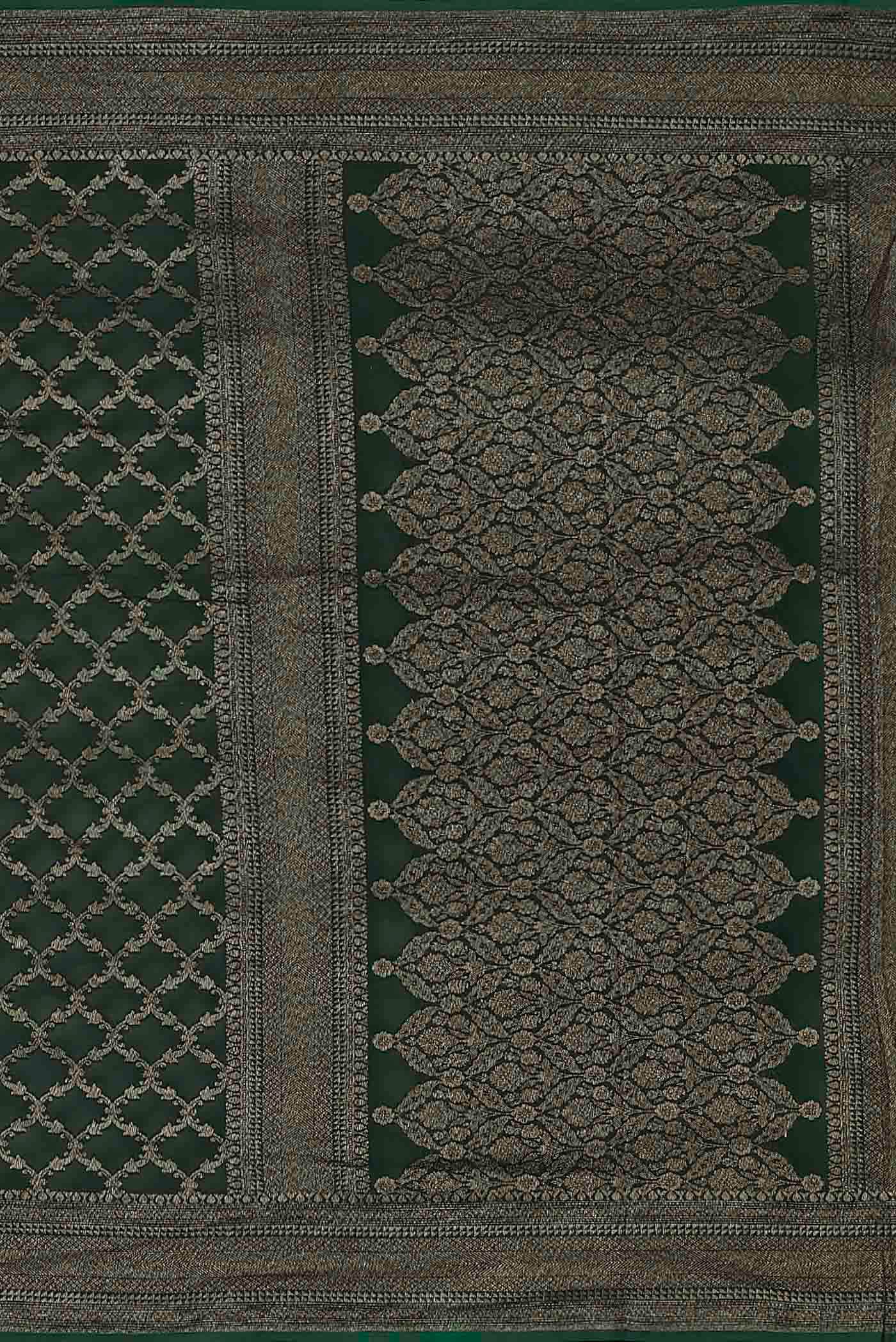 Green Banarasi Georgette Saree