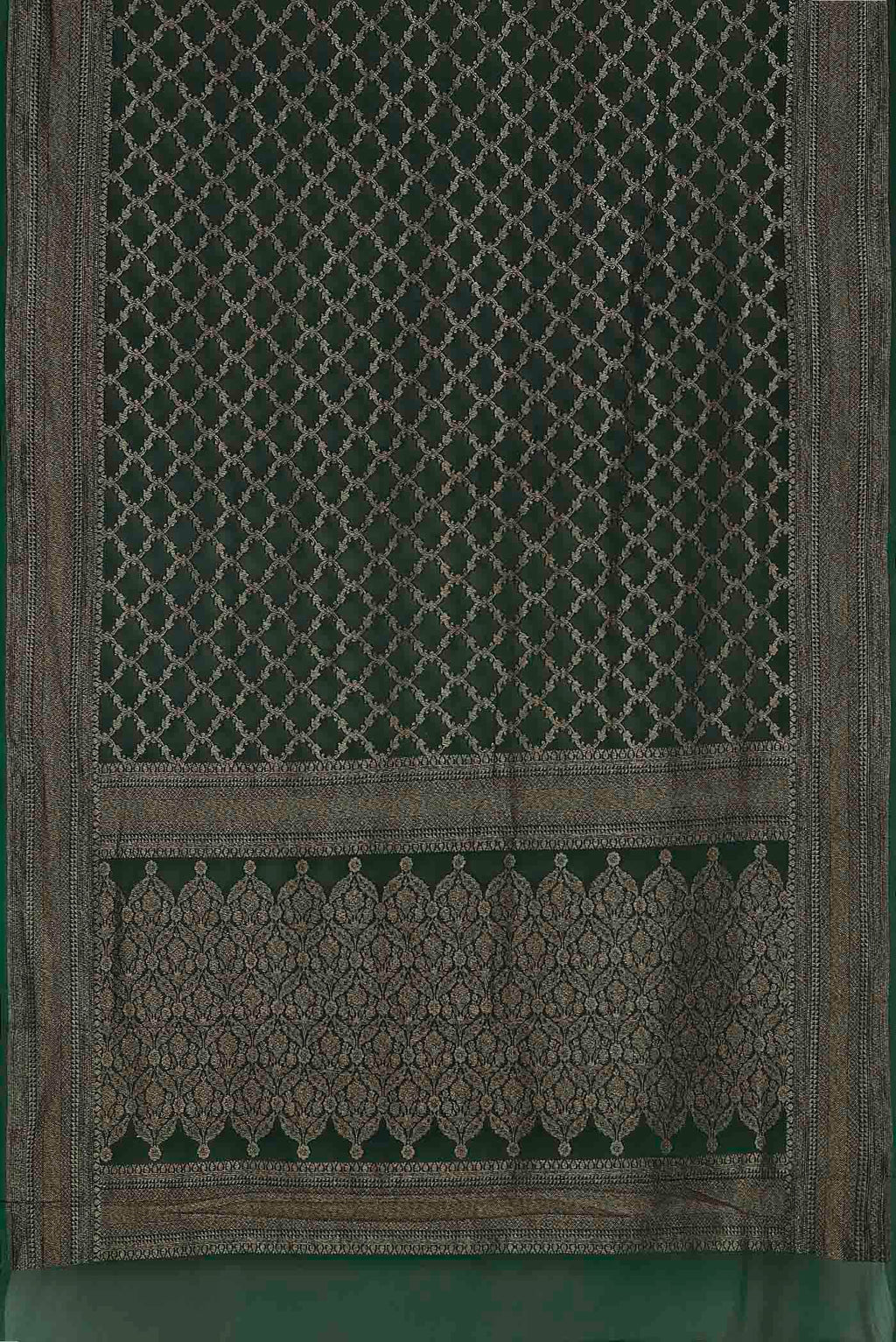 Green Banarasi Georgette Saree