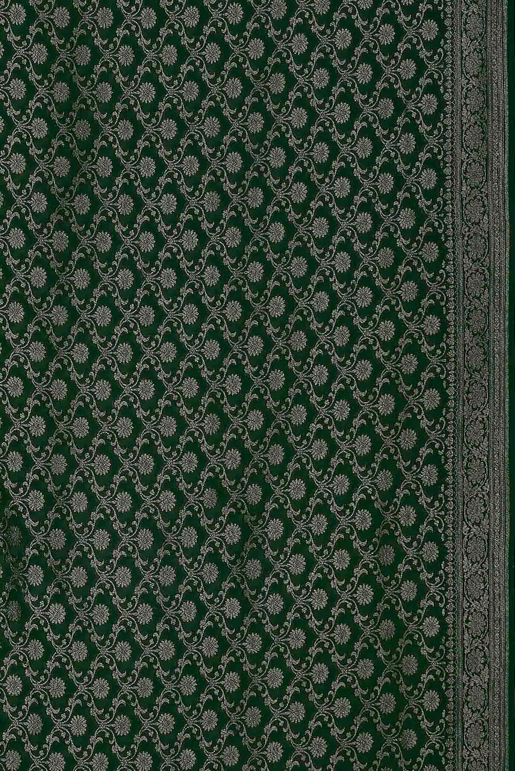 Green Banarasi Georgette Saree