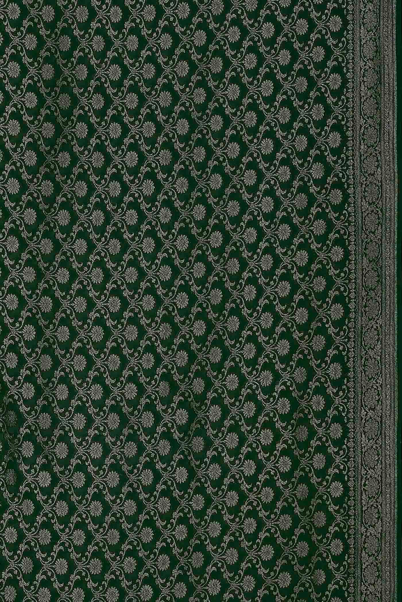 Green Banarasi Georgette Saree